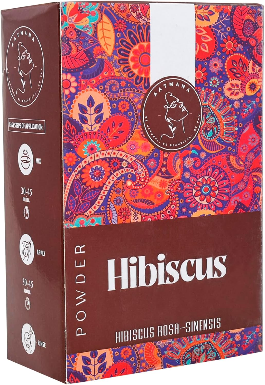 AATMANA Hibiscus Powder | Sabdariffa | Rosa Sinensis | Natural Powder for Hair & Skin | Prevent Hair Problem & Minimizes Skin Pores for Men & Women 100G image number 3