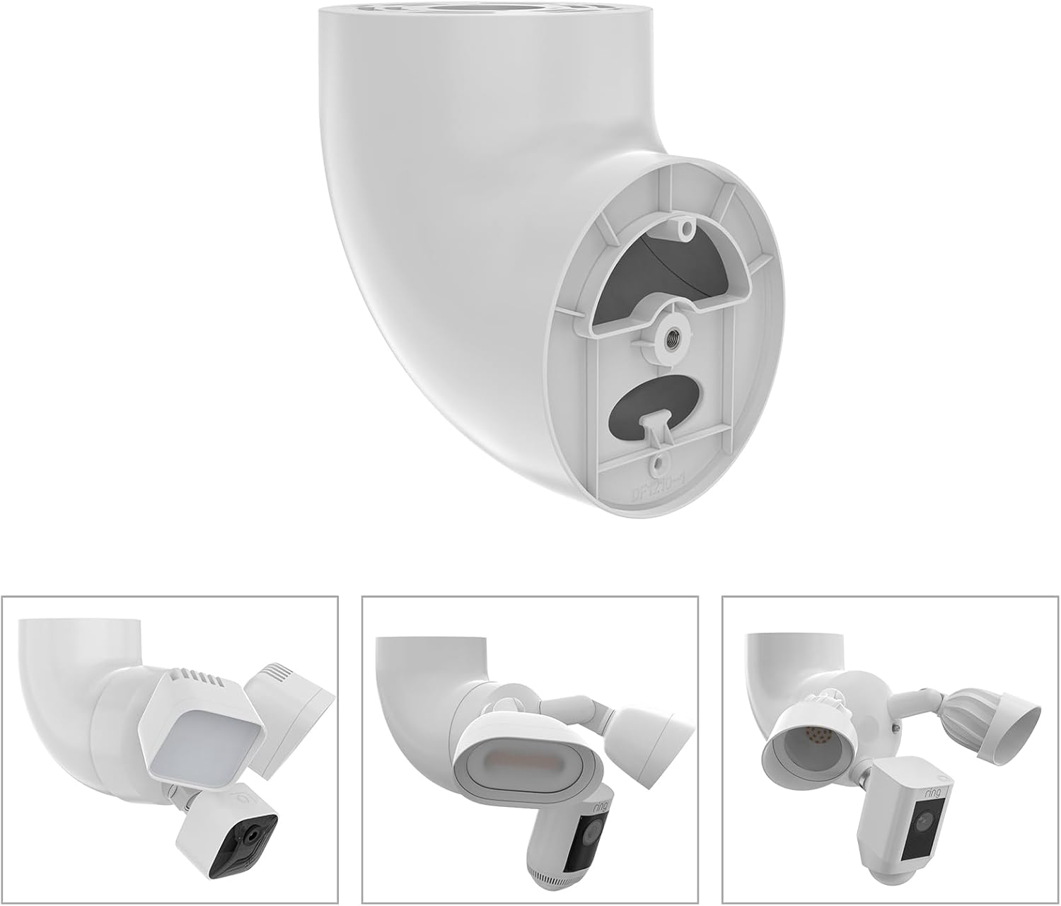 Floodlight Holder for Ring Floodlight Camera plus Cable & Floodlight Cam Wired Pro, Adjustable Eaves Mount Stand Holder for Blink Floodlight Camera, Floodlight Camera Eave Mount Accessories, White - Wei&szlig; image number 2