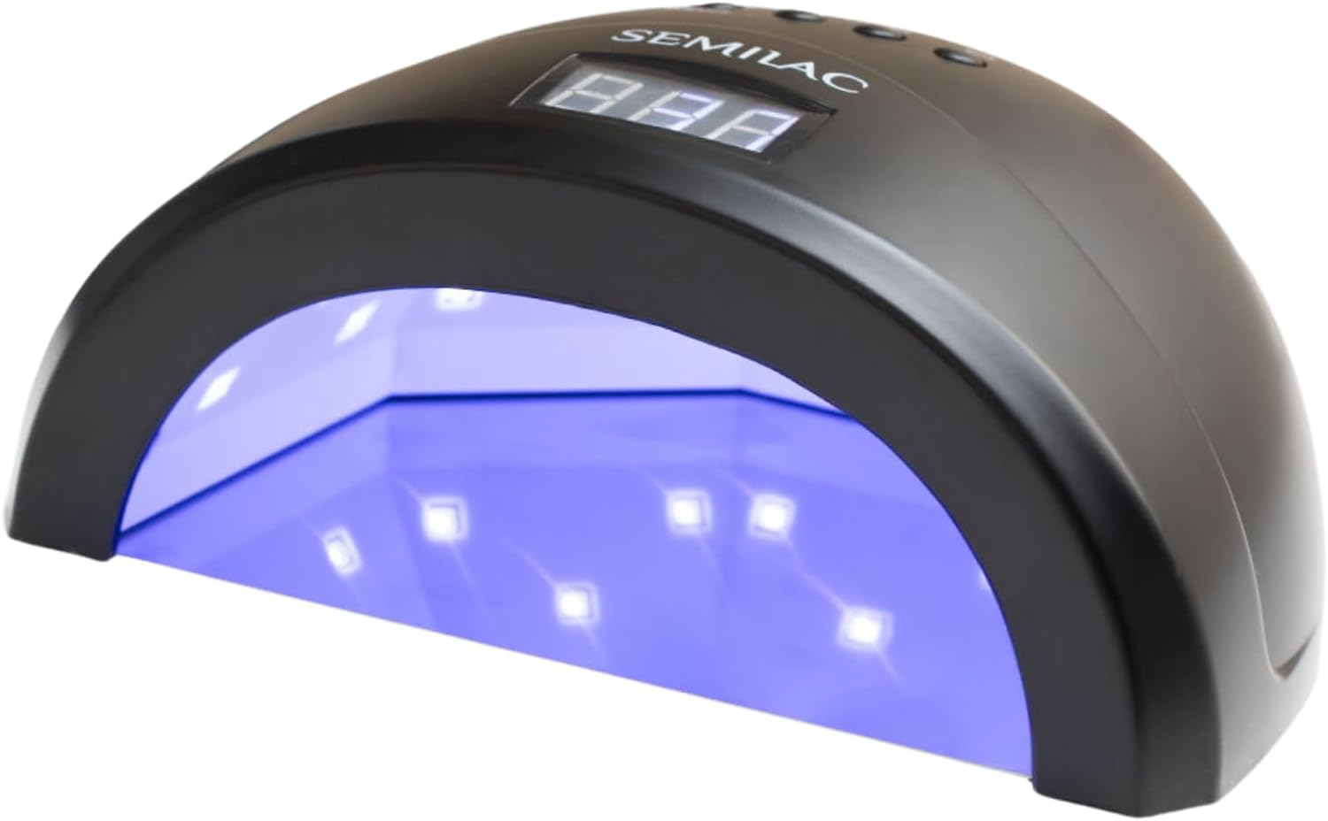 Semilac UV LED Lamp 24W/48W All Black - Nail Lamp with Dual LED, Timer, Motion Sensor & Low Heat Mode image number 2