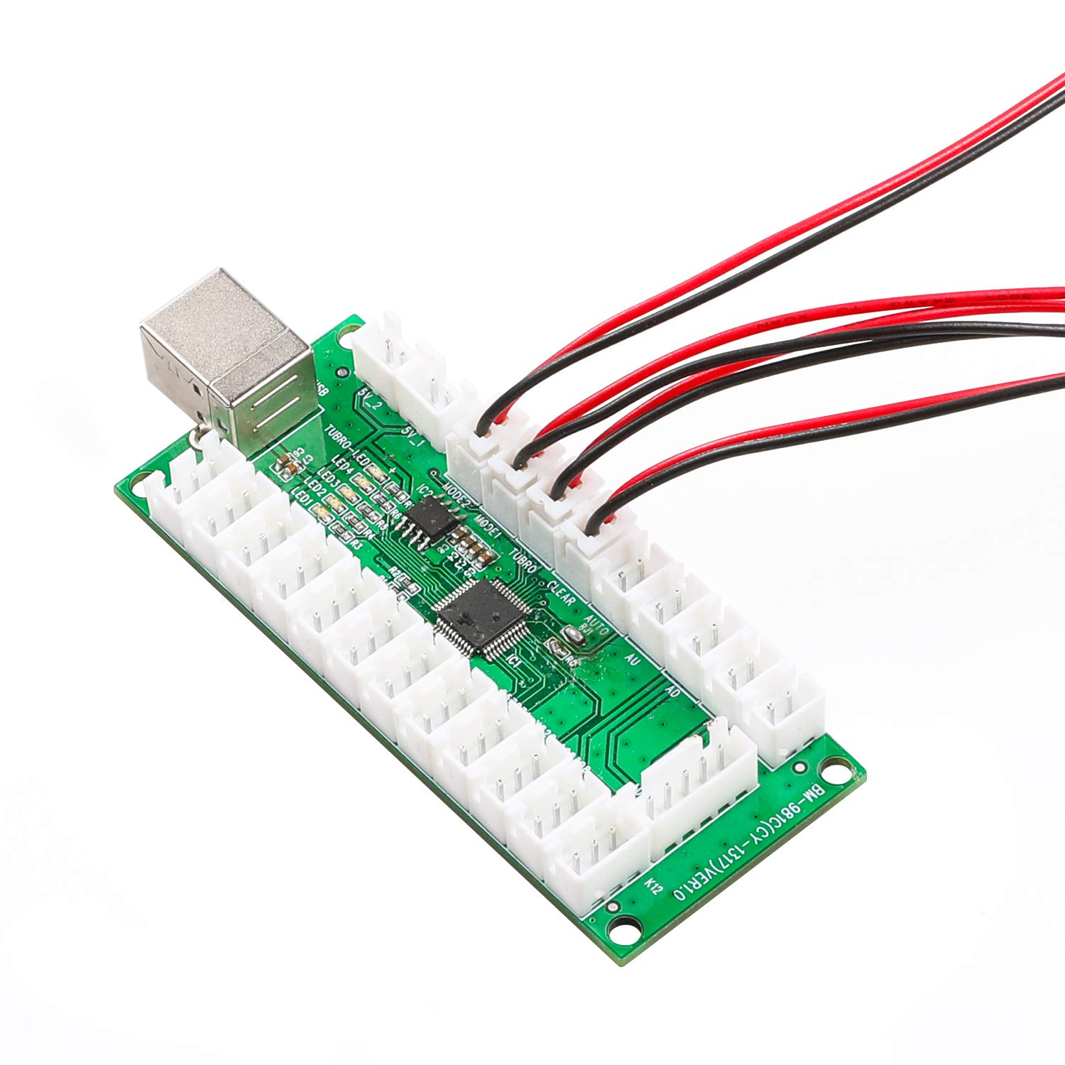 Guwarry 20 Pcs/Lot Zero Delay USB Encoder Jumper Wires Terminals Size 0.110 (2.8Mm) Compatible with SANWA Arcade Buttons, Seimitsu, Japan Style Arcade Buttons/Jst XH2.54 Plugs to .110 image number 2