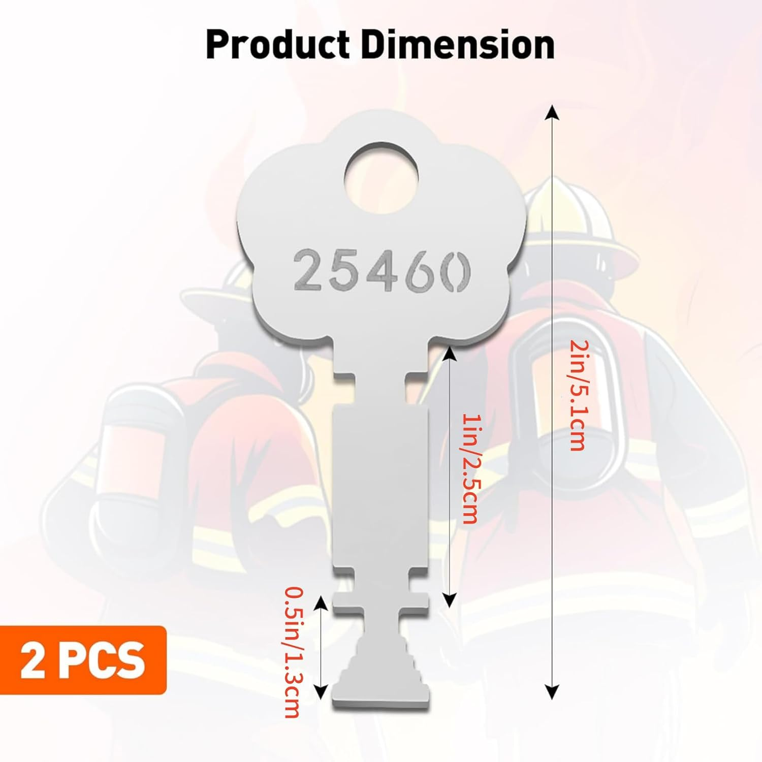 Spare 25460 Fire Alarm Master Box Keys for Gamewell, Fire and Rescue, 2Pcs