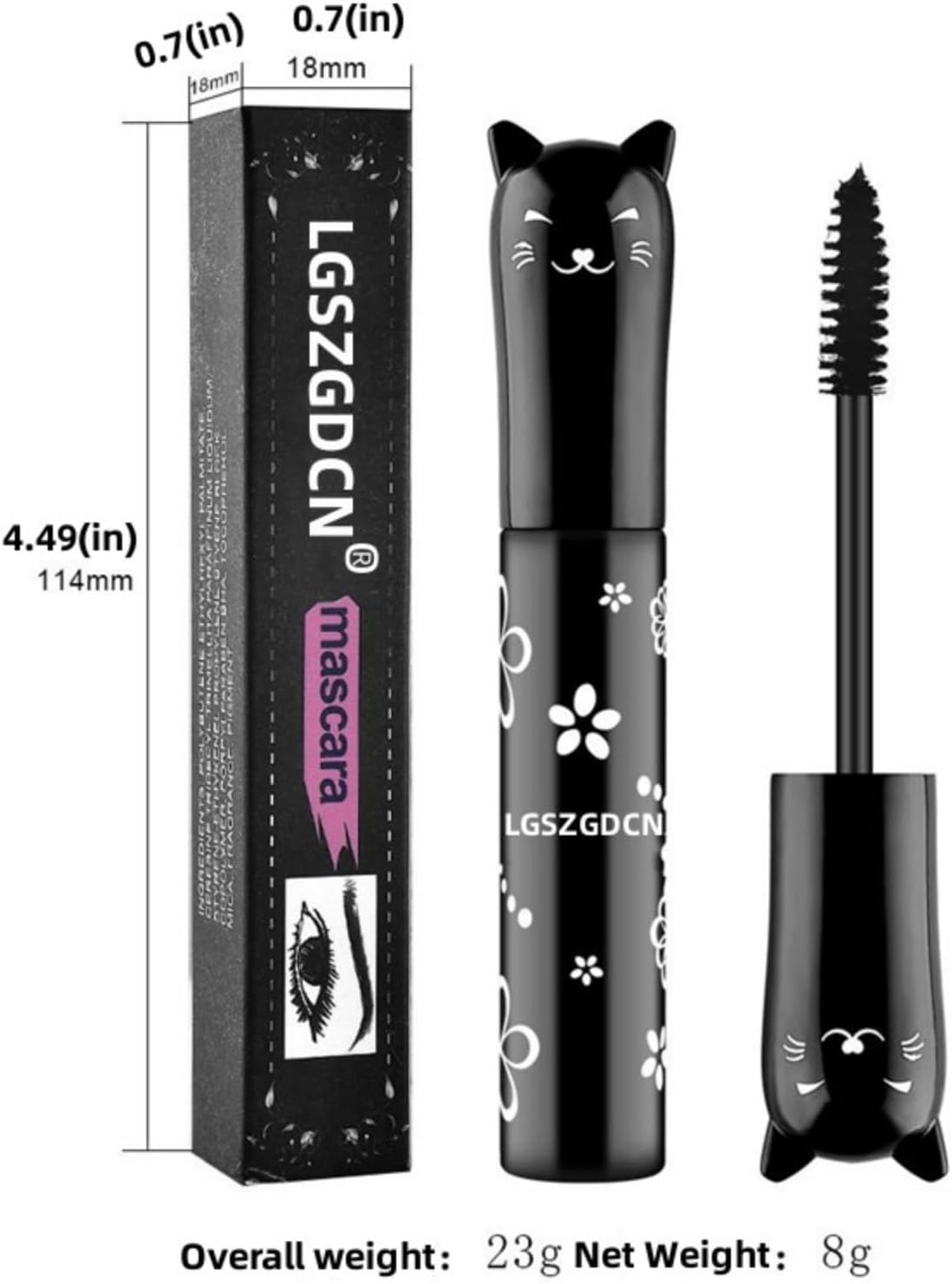 (Pink) - Cat Eye Mascara Eyes Makeup Colour Mascara Waterproof Fast Dry Eyelashes Curling Lengthening Makeup Eye Lashes Party Stage Use (Pink) - 6 Color Sets image number 5