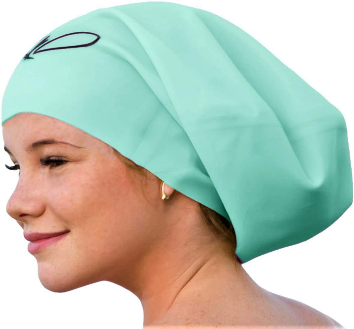 Long Hair Swim Cap | Swimming Caps for Women Men | Extra Large XL Waterproof Silicone | Dreadlocks Braids Afro Hair Extensions Weaves Dry Hair | Durable Adult Swim Hat | Open Water Swimming Pool image number 1