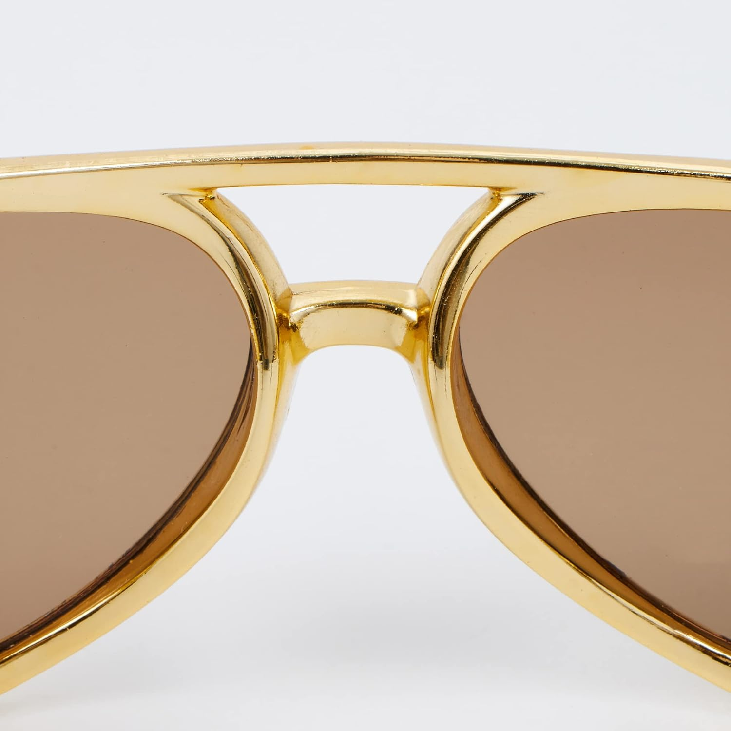 Spooktacular Creations Gold Sunglasses Disco Glasses, 50&rsquo;S 60&rsquo;S 70'S Glasses for Halloween Party Costume Rockstar Accessories, Gold Celebrity Sunglasses for Women and Men image number 2