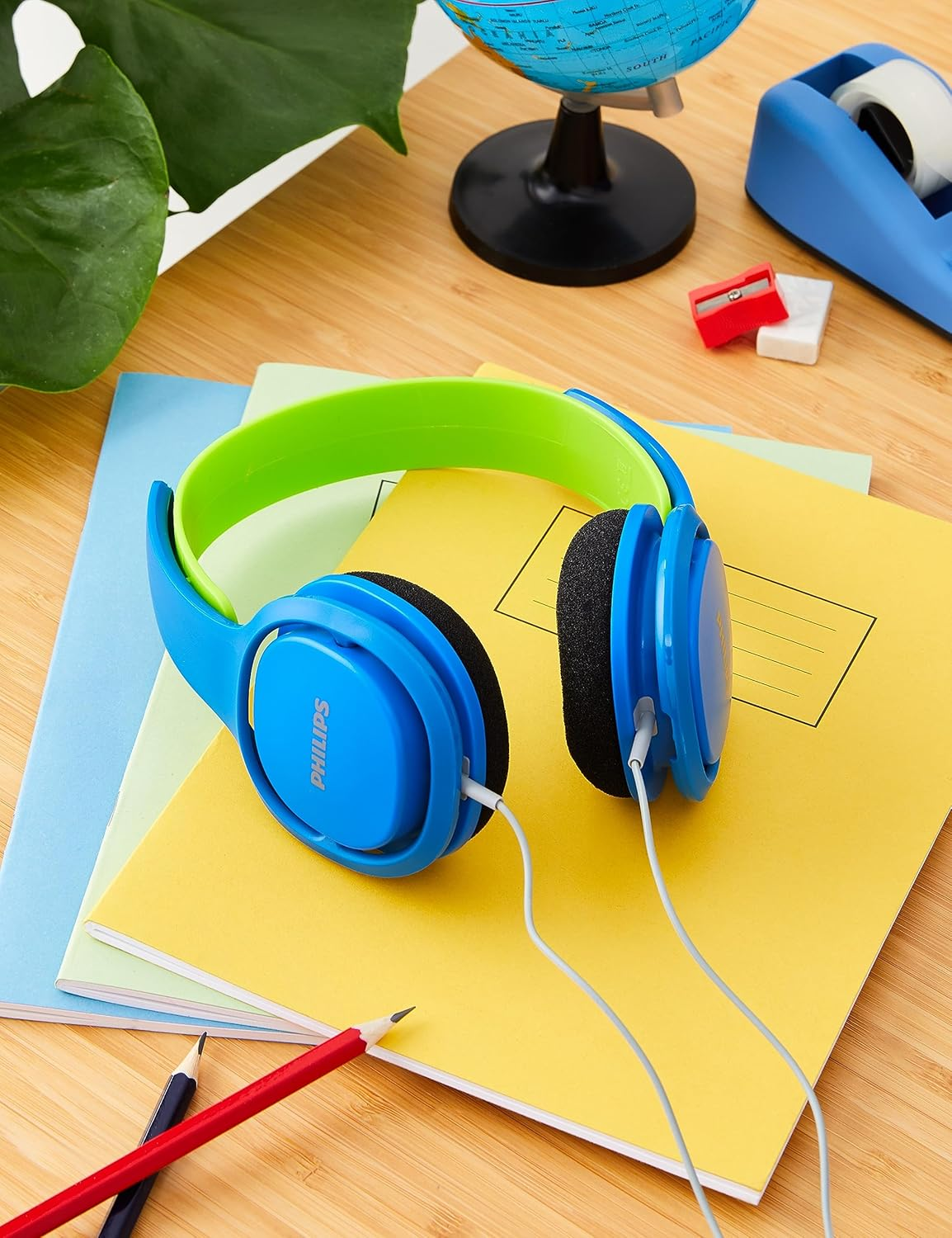 Philips SHK2000BL/00 Light Headphones with Volume Control Blue image number 6