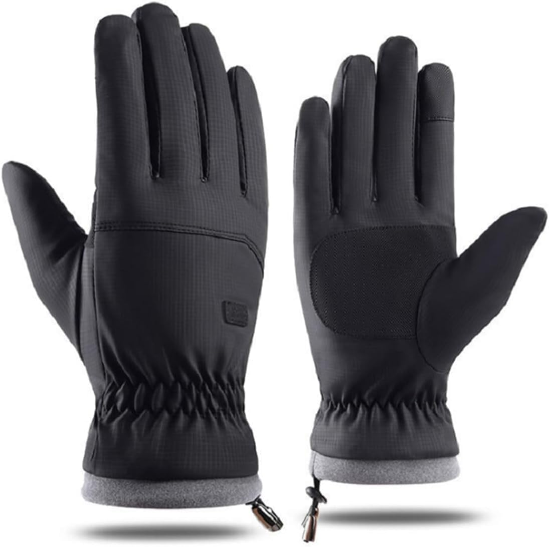 Winter Gloves Men Women, Touch Screen Gloves, Windproof Waterproof Warm Gloves, for Skiing Running Hiking Cycling Texting Gloves, Winter Gloves, One Size image number 2