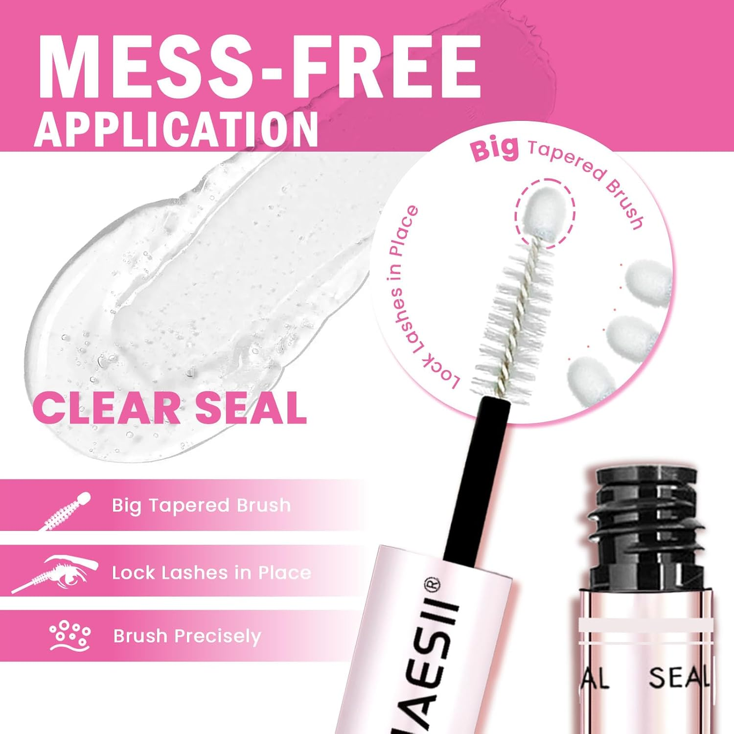 LA MAESII Lash Cluster Bond and Seal Waterproof Glue for Eyelash Clusters 10Ml 2-In-1 Home Use Strong Hold 72H image number 4