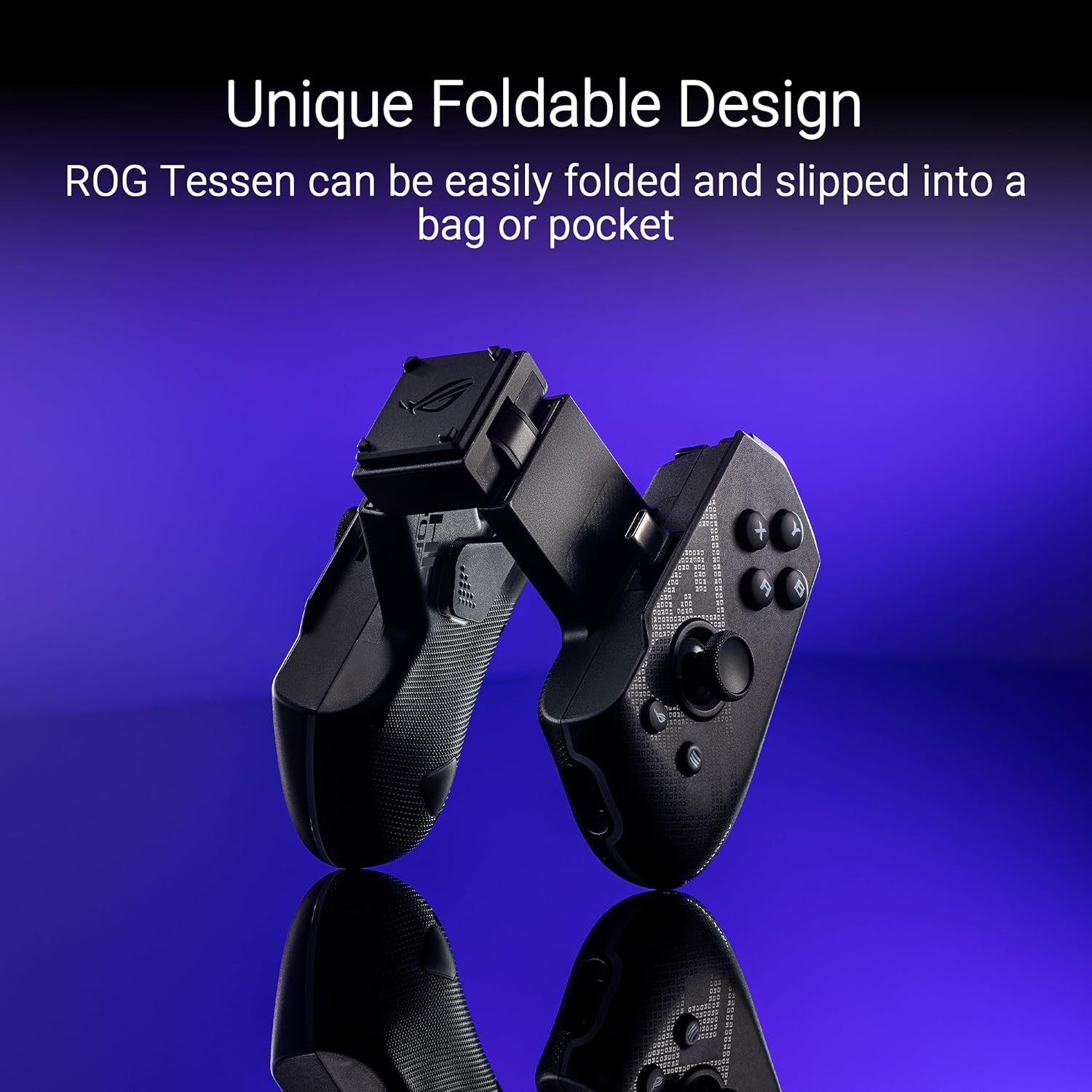 ASUS Mobile Gaming Controller for ROG Tessen/Android/Up to 7 Inch, Thickness 7-14.5Mm Smartphone-Mountable, Foldable Design, USB-C Connection, Button Remap, Pass-Through Charging, Authorized Dealer