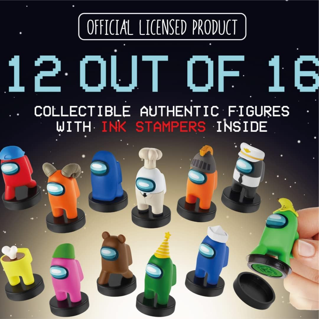 Among Us Series 2 Crewmate Stamper Figures 12-Pack Deluxe Box image number 4
