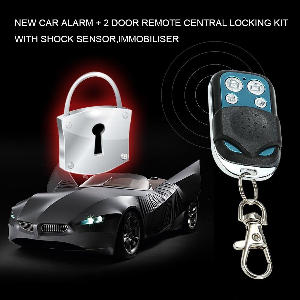 New Car Alarm + 2 Door Remote Central Locking Kit with Shock Sensor,Immobiliser image number 5