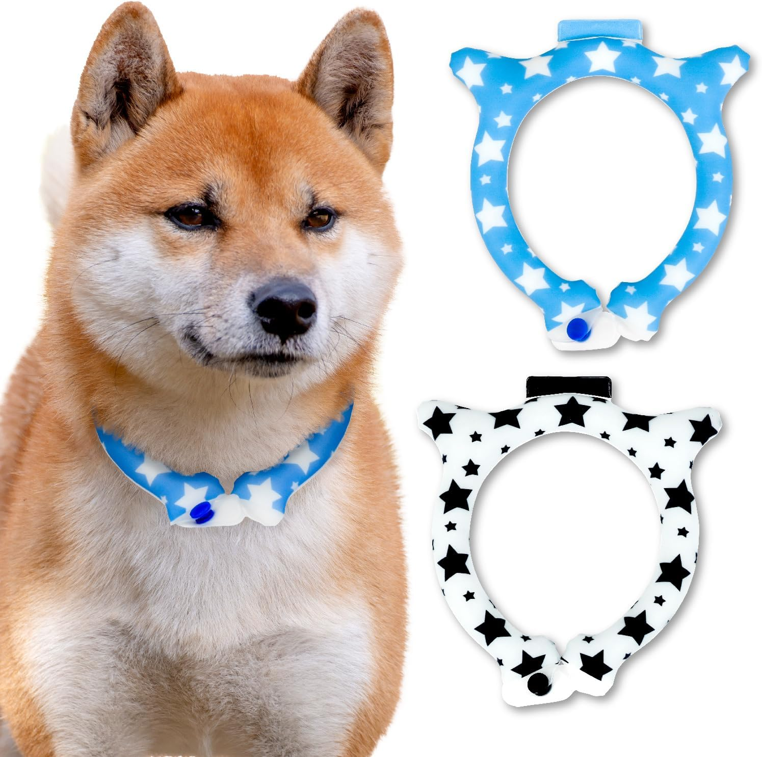 (G.G.N.) Dog Cool Ring, Cooling Ring, Ice Ring, PCM Neck, Neck Cooler, Small Dogs, Medium Dogs, Pets, Summer, Heatstroke, Black