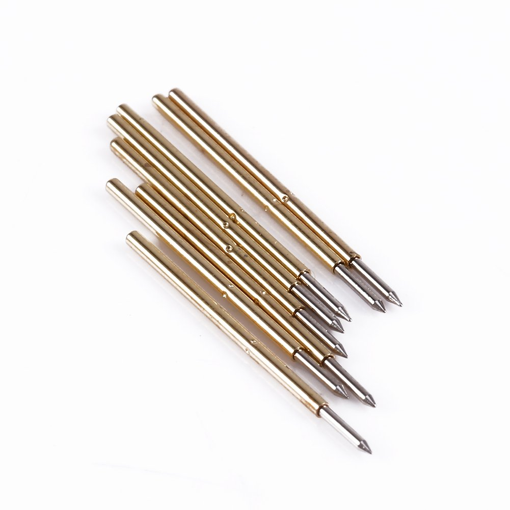 100X P50-J1/P50-B1/P75-B1/P75-E2/P100-E2 Spring Test Probe round Pogo Pin Tools for Testing PCB Gold Fingers and Pads image number 1