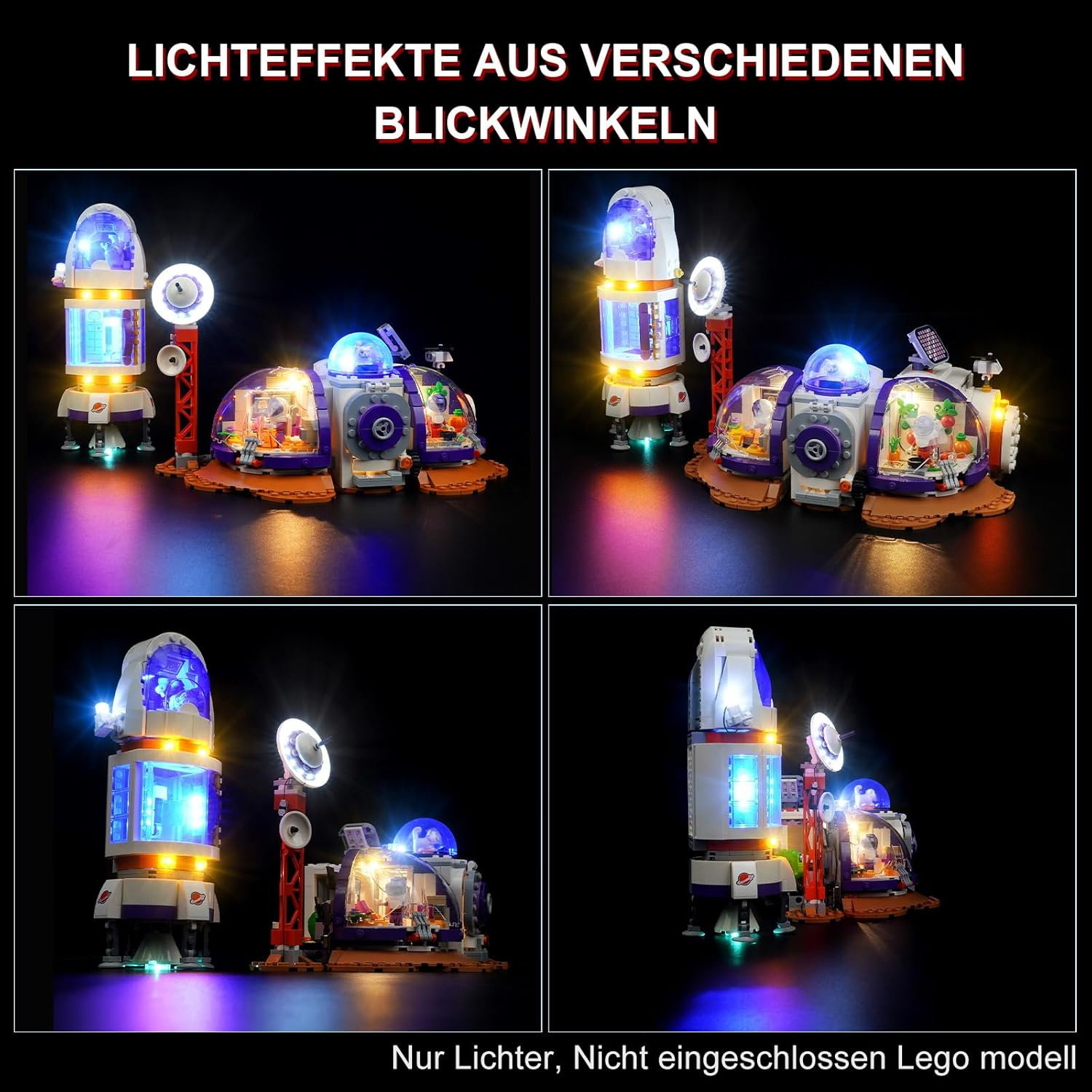 Cooldac LED Light Kit for  Friends 42605 Mars Room Base with Rocket Set (Lighting Only, No ), Creative Decorative Lights Set Compatible with  42605 Mars Room Base and Rocket Model image number 5