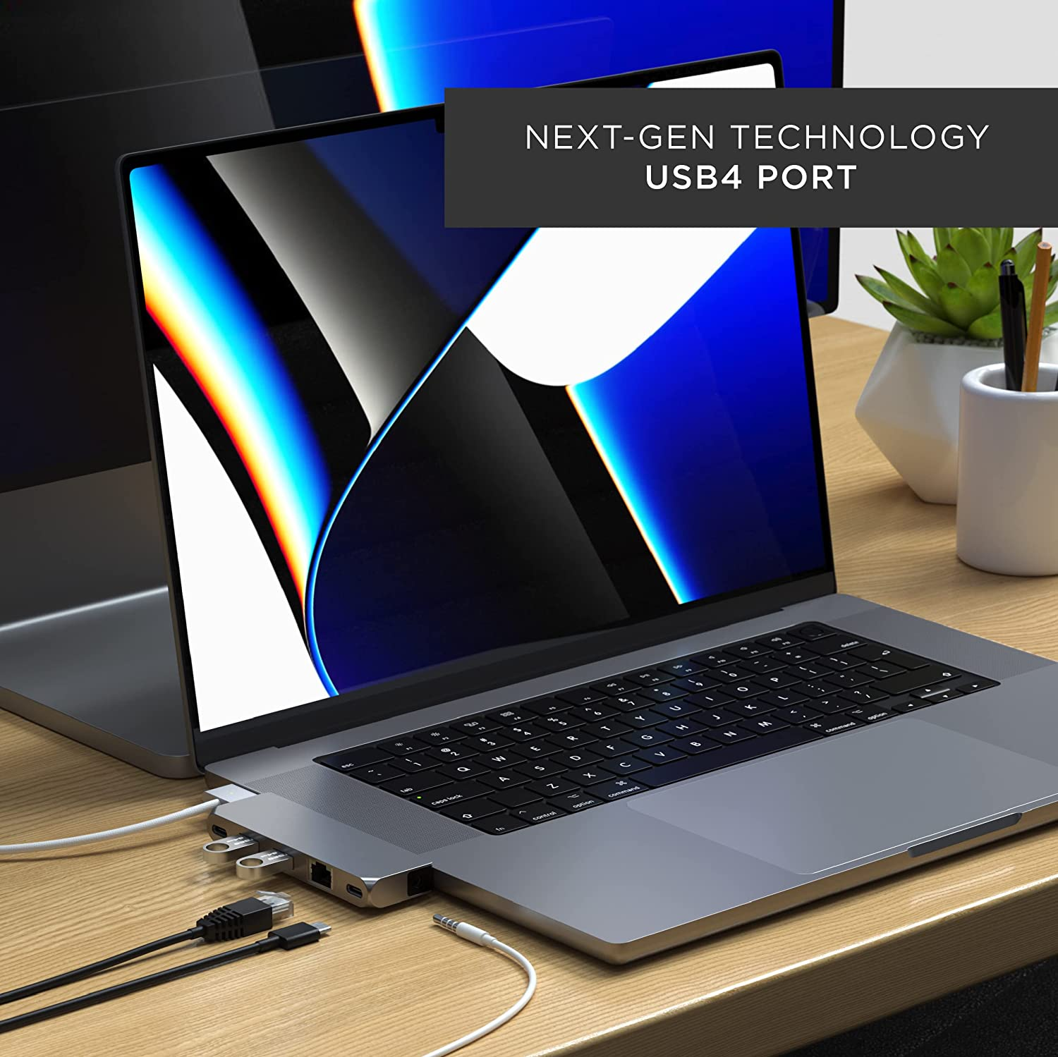 Satechi USB C Pro Hub Mini 6-In-1, USB-C Dongle with USB4 40Gbps, PD Charging 96W, Video Output up to 6K@60Hz, USB-C and USB-A 5Gbps, Ethernet and Audio &ndash; for Macbook Air & Pro M5 M4 M3 &ndash; Space Grey image number 5