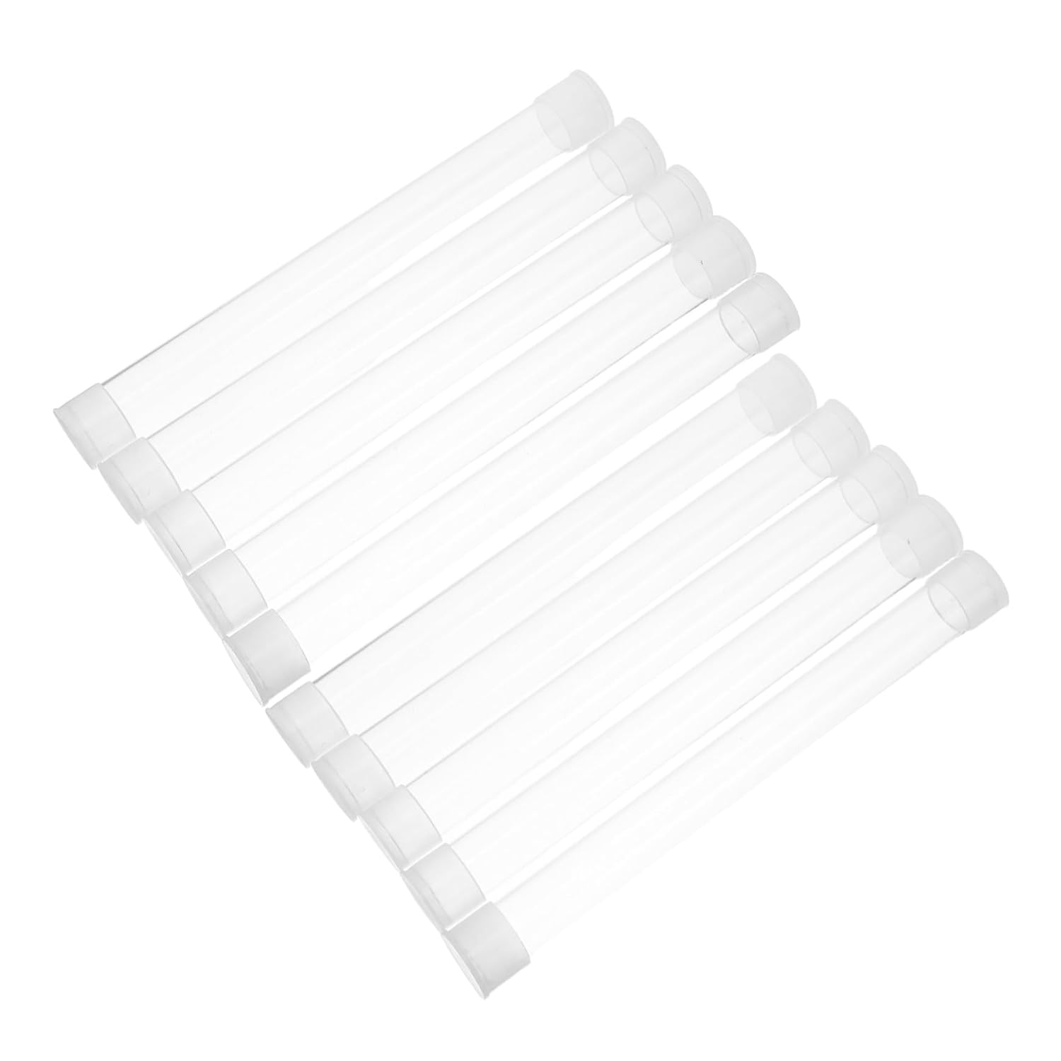 KICHOUSE 10Pcs Thermometer Storage Container Thermometer Carry Tube Protector Case Cover Tube Hard Plastic Case Pp Transparent image number 6