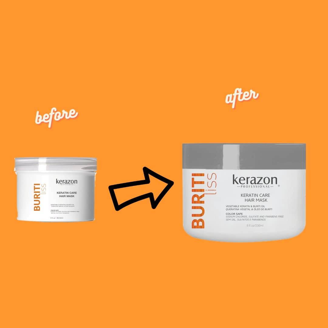 Hair Mask anti Frizz Keratin Care, Moisturizing, Deep Hydration for Dry Damaged Hair Buriti Liss image number 1
