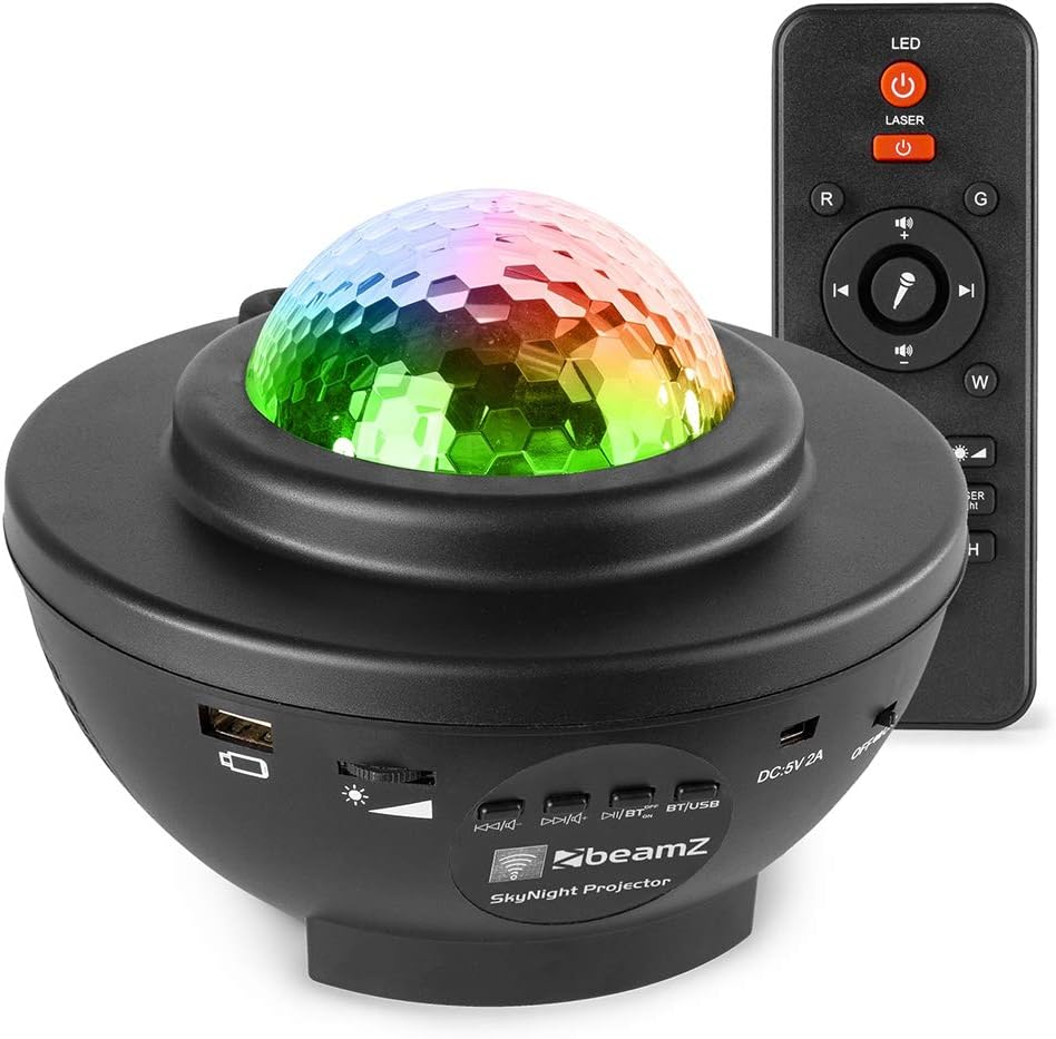 Beamz SKYNIGHT LED Galaxy Sky Star Night Projector Room USB RGBW Remote Kids Baby Lamp Party image number 6