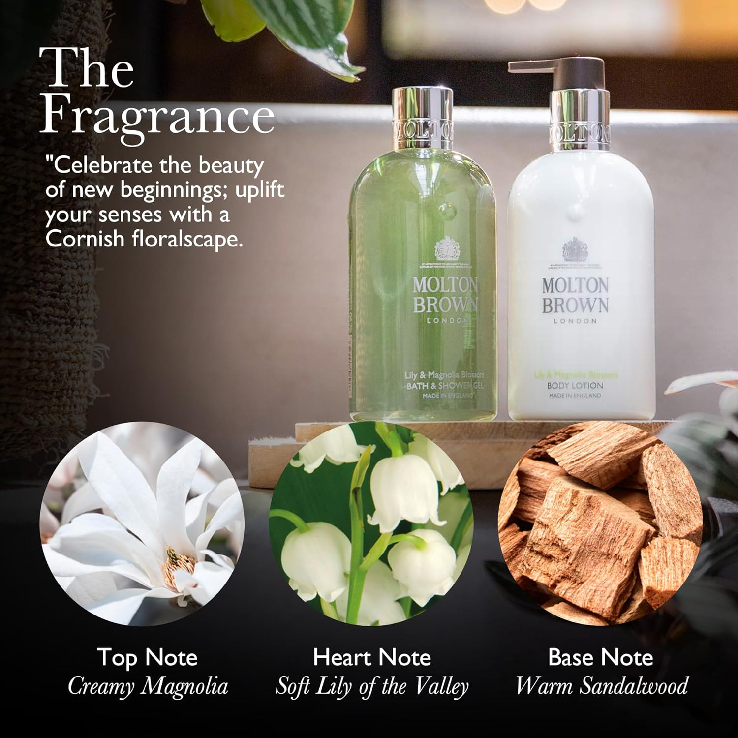 Molton Brown Lily & Magnolia Blossom Bath & Shower Gel 300Ml/10Oz