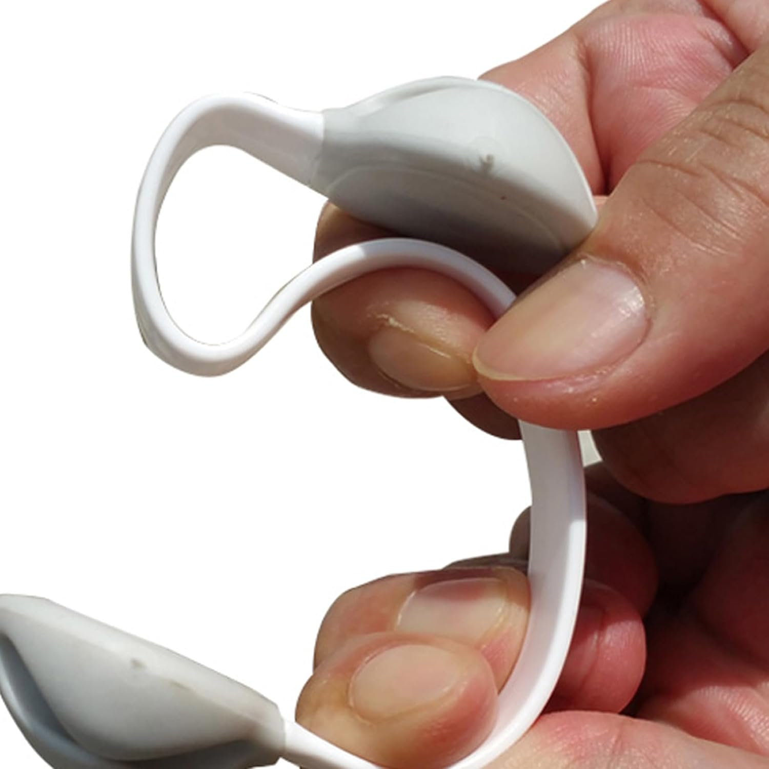 Coralpearl Desk Cable Drop Clips Non-Adhesive, Table Cord Stay Holder Weighted, Small Wire Management Clamp Removable, Silicone Tidy Organizer Keeper for Phone Computer Chargers (4 White) image number 1