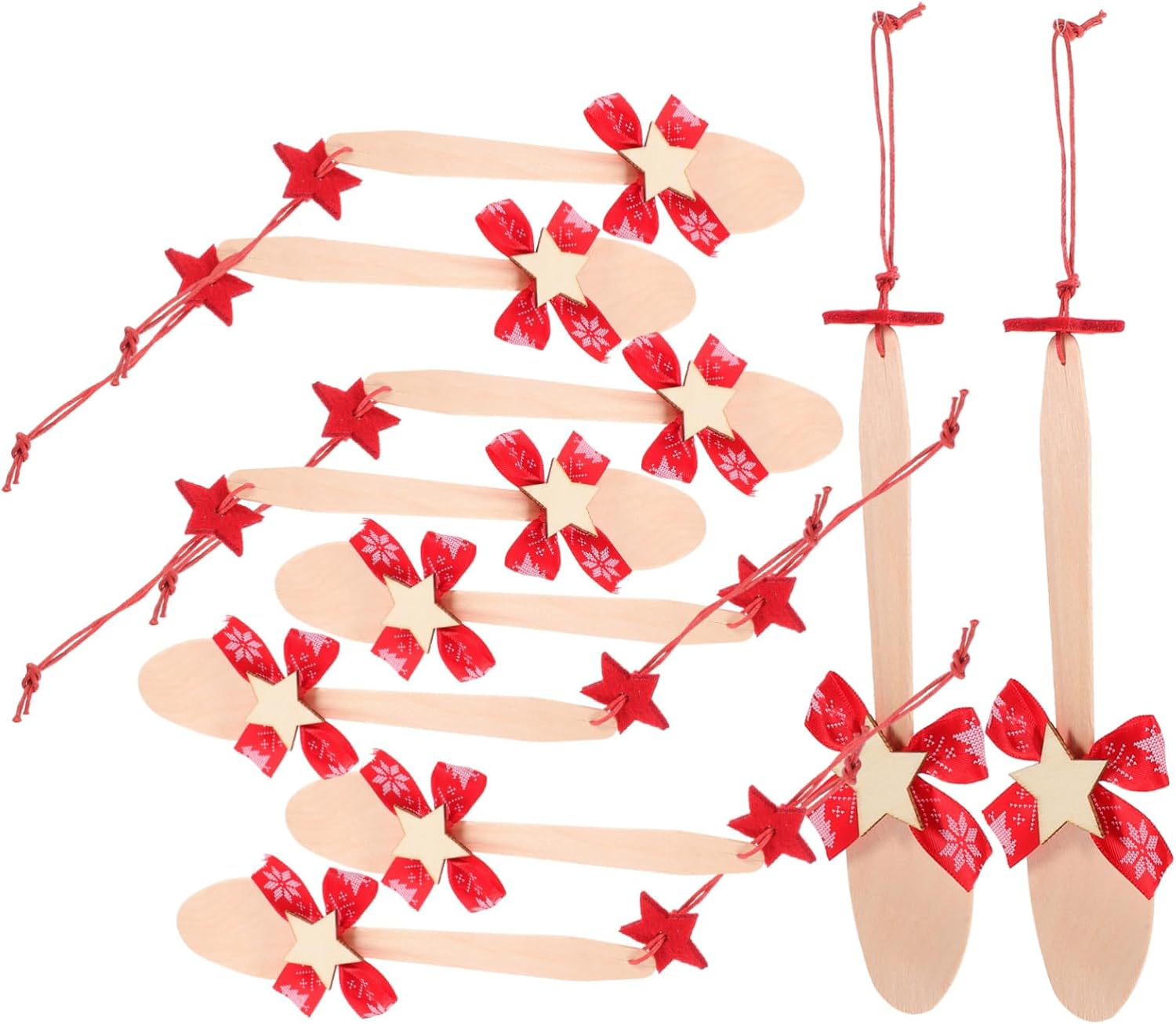 10Pcs Spoon Ornaments for Christmas Cute Hanging Decor for Holiday Parties Festive Tree Ornaments Lightweight Xmas Decorations for Home And image number 6