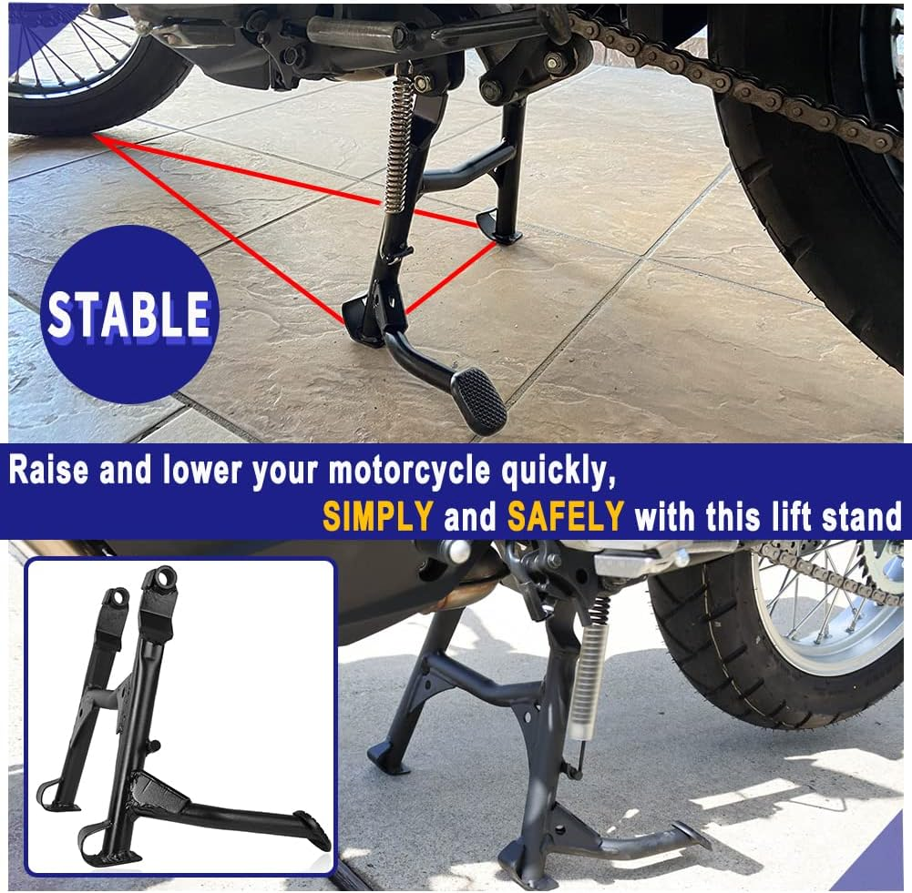 Lorababer for Versys X-300 Motorcycle Steel Center Foot Support Stand Mount Centerstand Compatible with K-Awasaki Versys X300 Versys-X300 2017-2023 18 19 20 21 22 Parking Kickstand Holder image number 3
