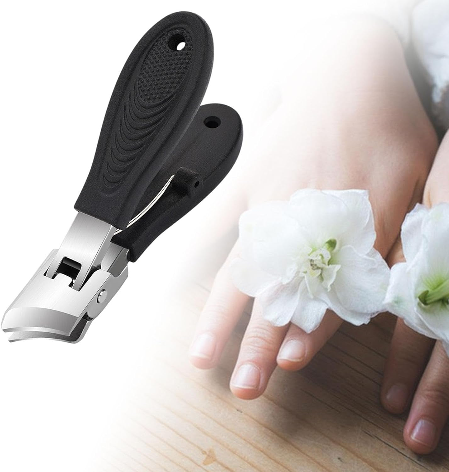 JAYIOLA Nail Clippers for Thick Toenails, Easy Use Trimmer Tool for Adults, Black - Orange image number 5