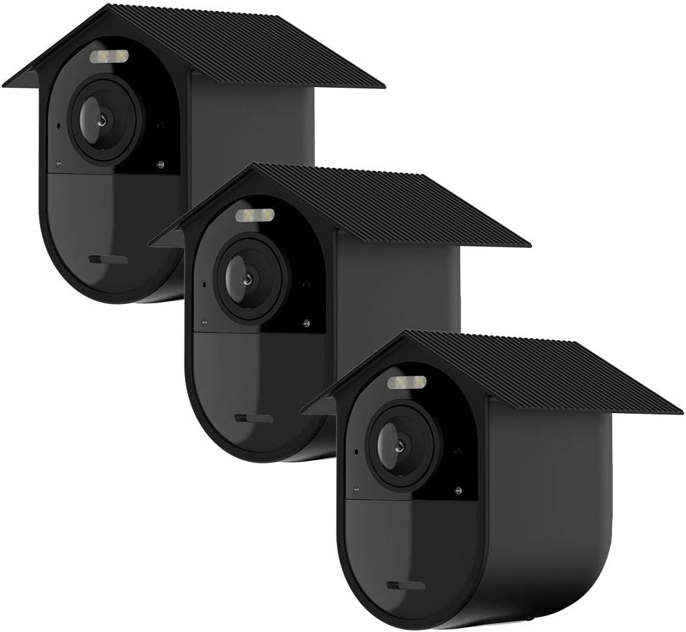 HOLACA Weatherproof Silicone Skin(3 Pcs) for Arlo Ultra 4K,Silicone Case Cover for Your Arlo Camera - Anti-Scratch Protective Cover - Extra Protection (Black) image number 4