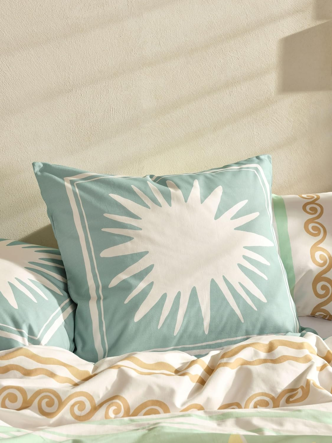 Linen House Visage European Pillowcase, Seafoam, 65 X 65 Cm - Multicolor image number 3