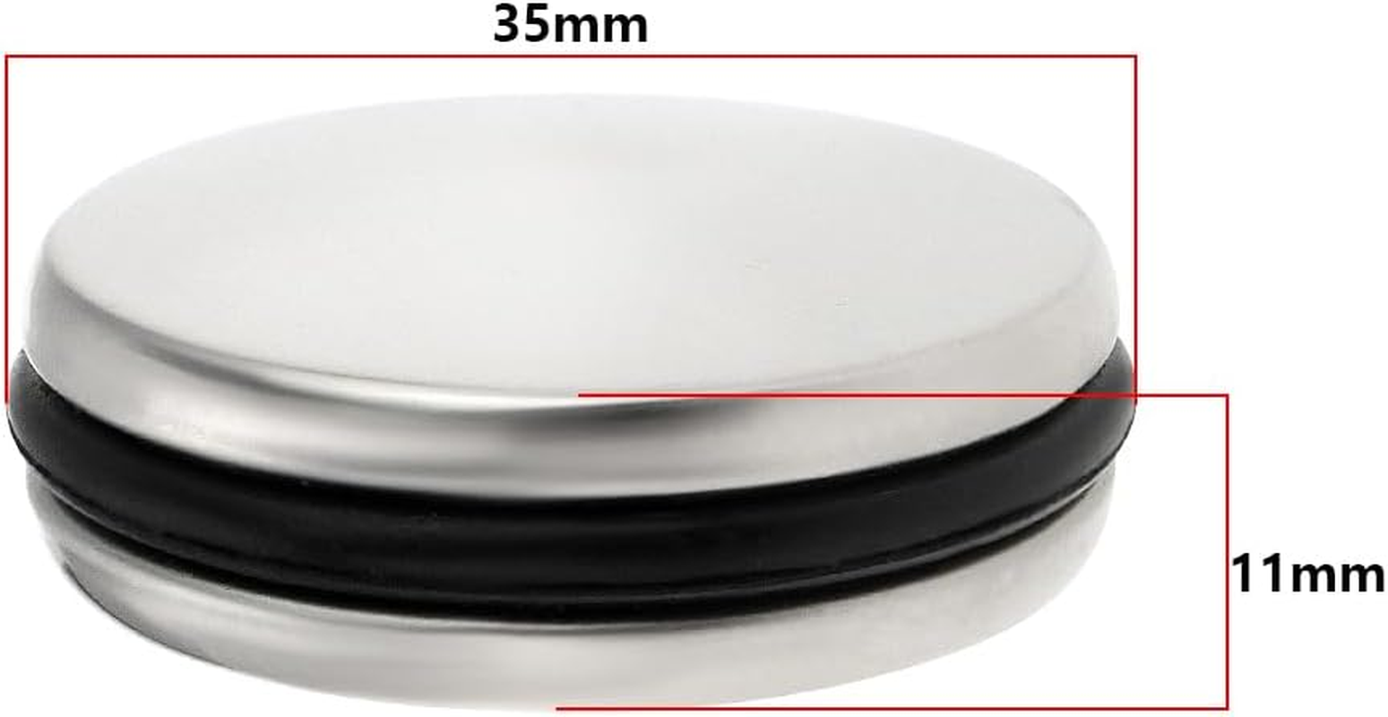 2Pcs Bath Drain Stopper 35Mm Stainless Steel Pop up Plug Sink Tap Push Button Pop Click Clack up Plug Suitable for Kitchen Bathroom Sink image number 4