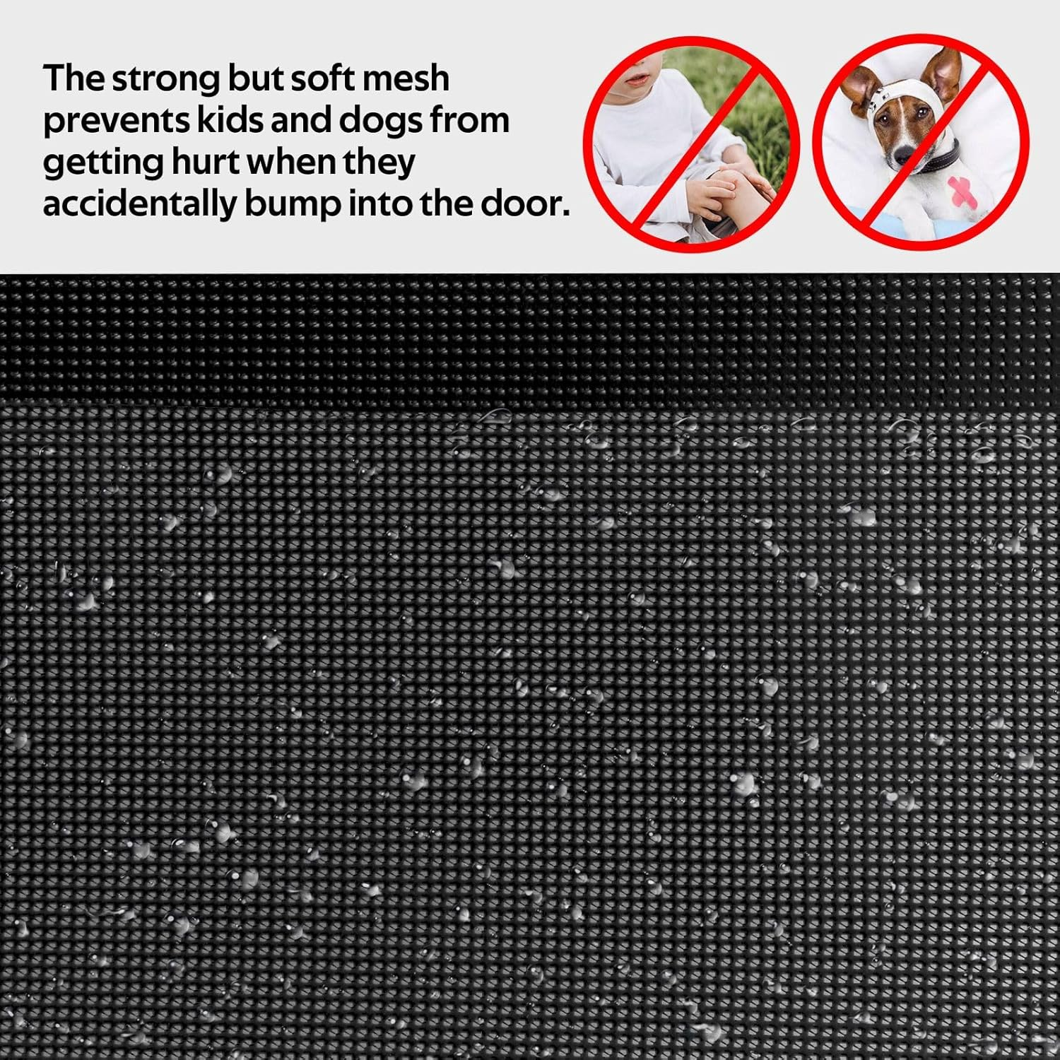 Retractable Pet Safety Gate Mesh Barrier Extra Wide 254Cm,Dog Cat Fence Enclosure Safe Guard for Stairs Puppy Security Barrier Mesh Indoor Outdoor Fencing, Black image number 4