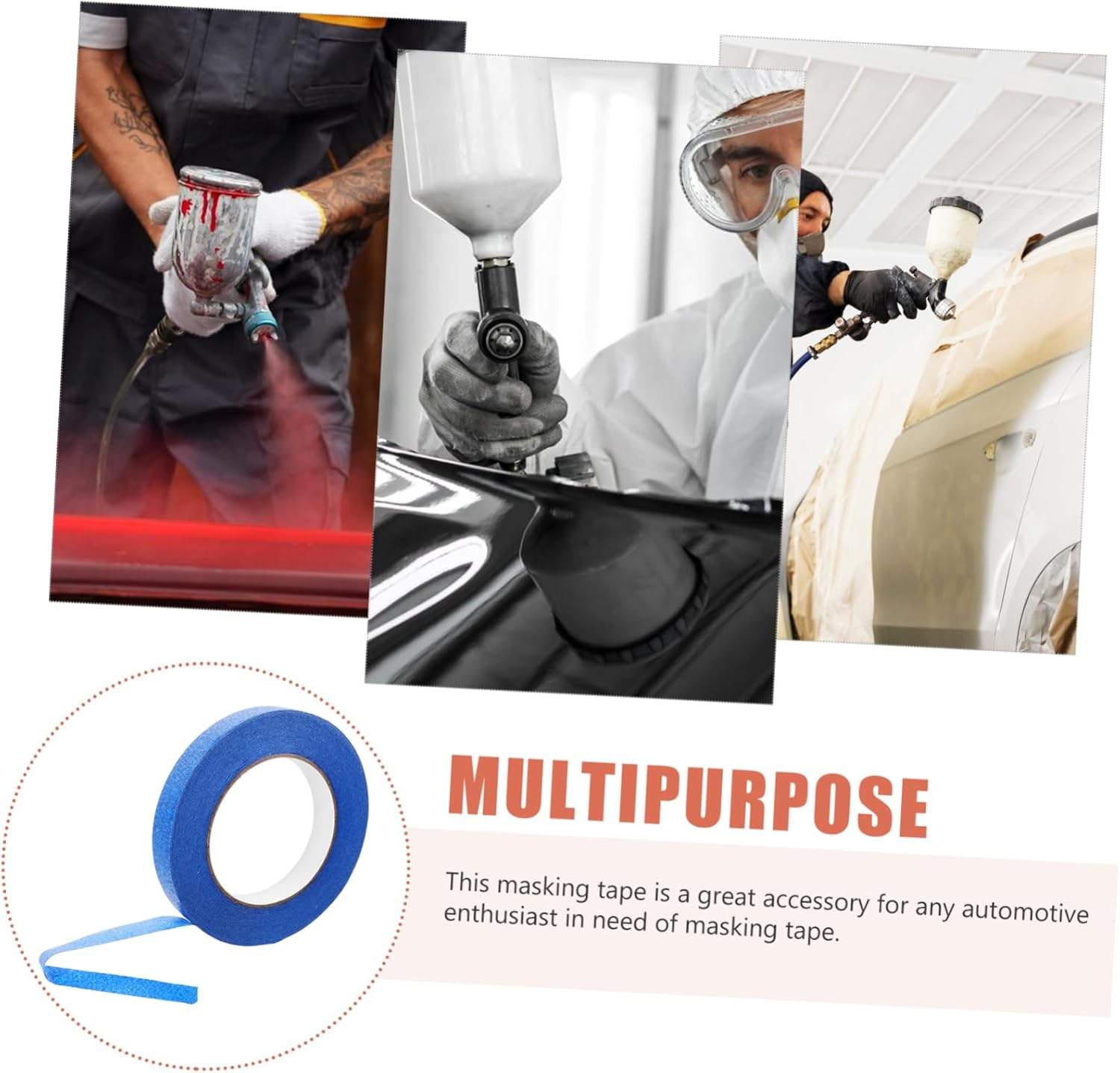 Gatuida 4 Rolls 18Mm Blue Masking Tape Painter Tape 50M Strong Adhesive for Painting and Crafts image number 6