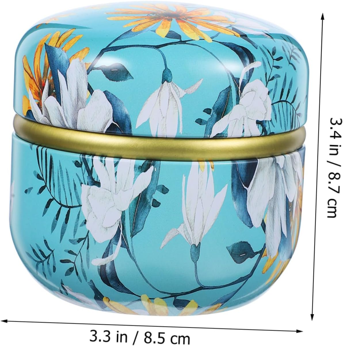 NAMOARLY 4Pcs Vintage Tea Storage Containers Mini Portable Sealed Iron Canisters Lid for Travel and Home Tea Preservation image number 3