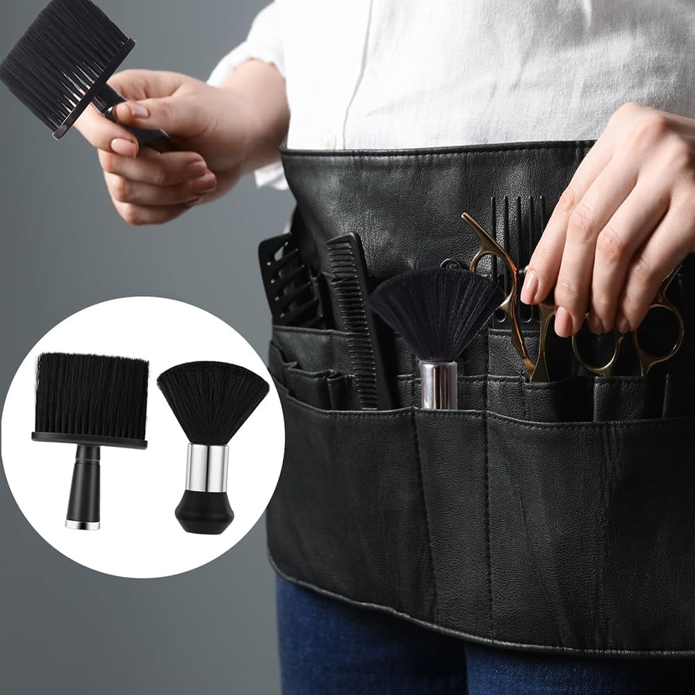 Yeenano Neck Duster Barber Brush,2 PCS Barber Brush Hair Clipper Cleaning Brushs Hairdresser Neck Brushes Barbers Supplies Hair Tool for Brushing off Hair around Neckline and Ears after Haircut image number 2