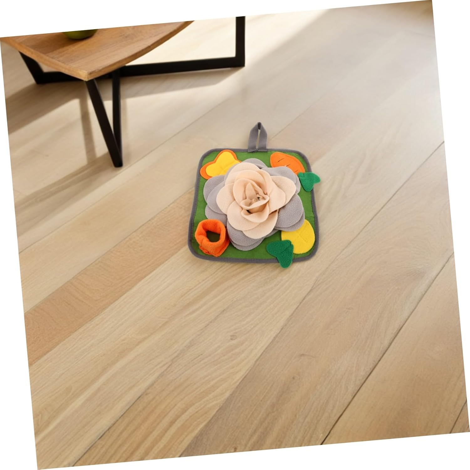 FONDOTIN Small Animal Snuffle Mat Foraging Toy Slow Feeder Pad Cotton Fabric Medium Size Interactive Feeding Mat for Rabbits Hamsters and Rats Pet Training Game image number 3