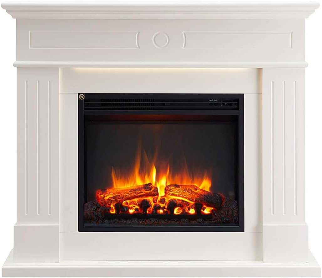Modaliving Aura 2000W Electric Fireplace Heater White Mantel Suite image number 5