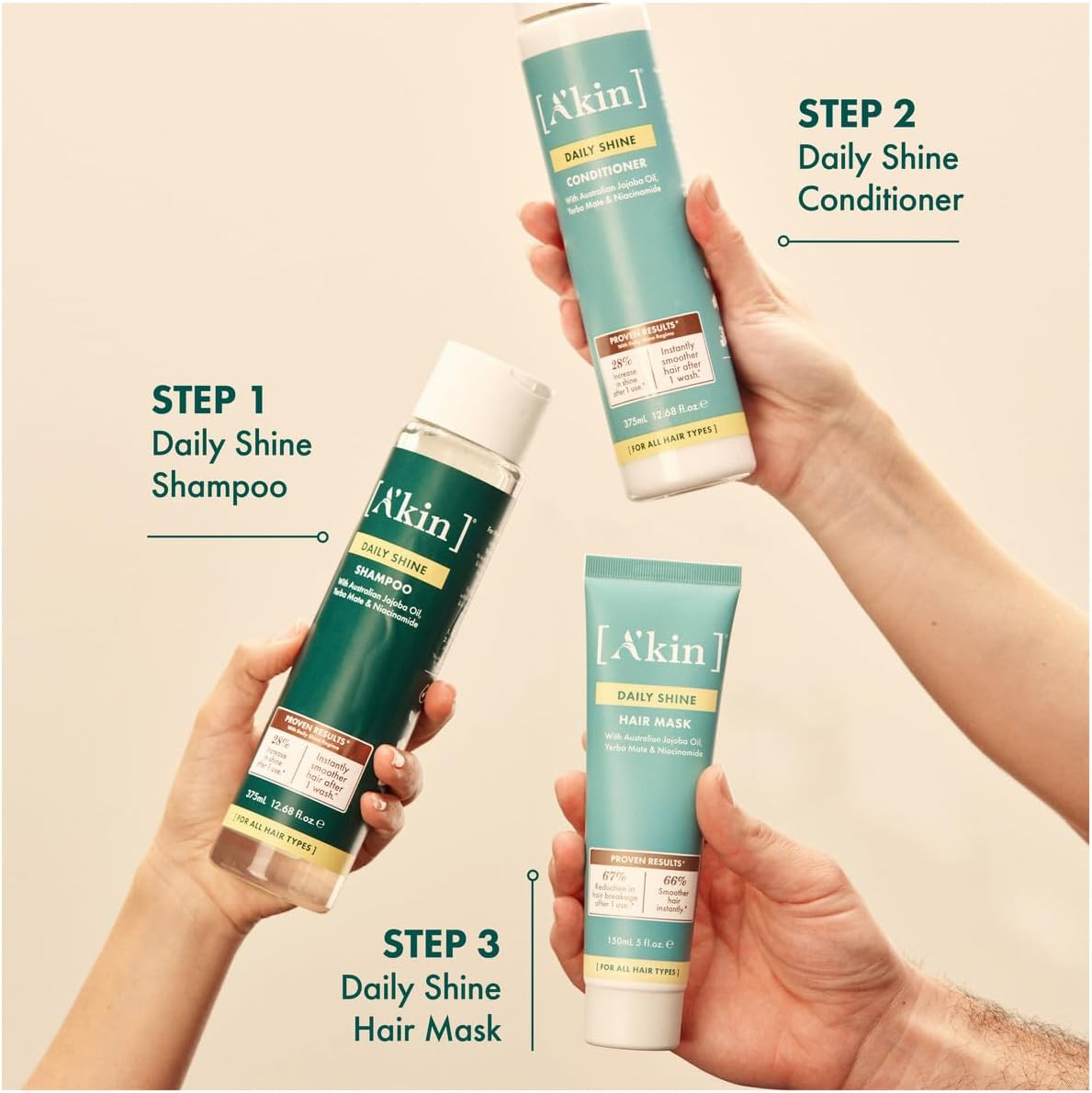 A&rsquo;Kin Daily Shine Hair Mask 150Ml image number 4