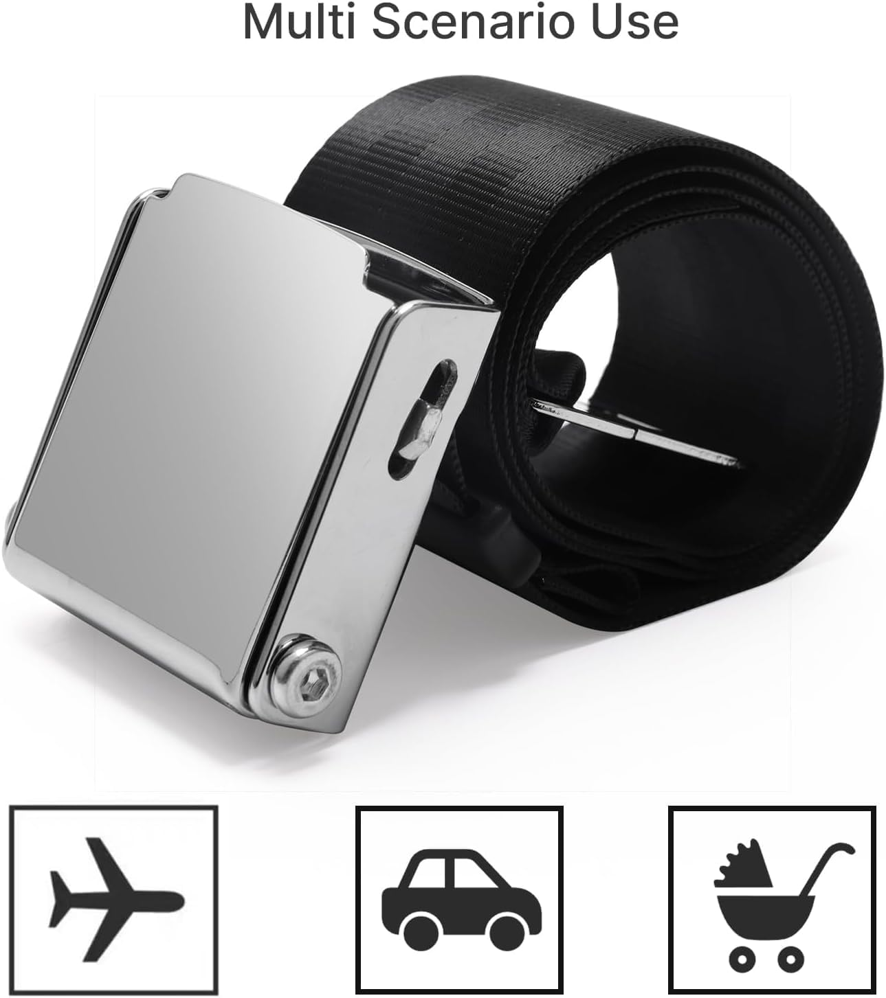 2-In-1 Airplane Seat Belt Extender, 7-31" Adjustable Length, Fits All Airlines Including Southwest Airlines 737-800/737MAX8 image number 1