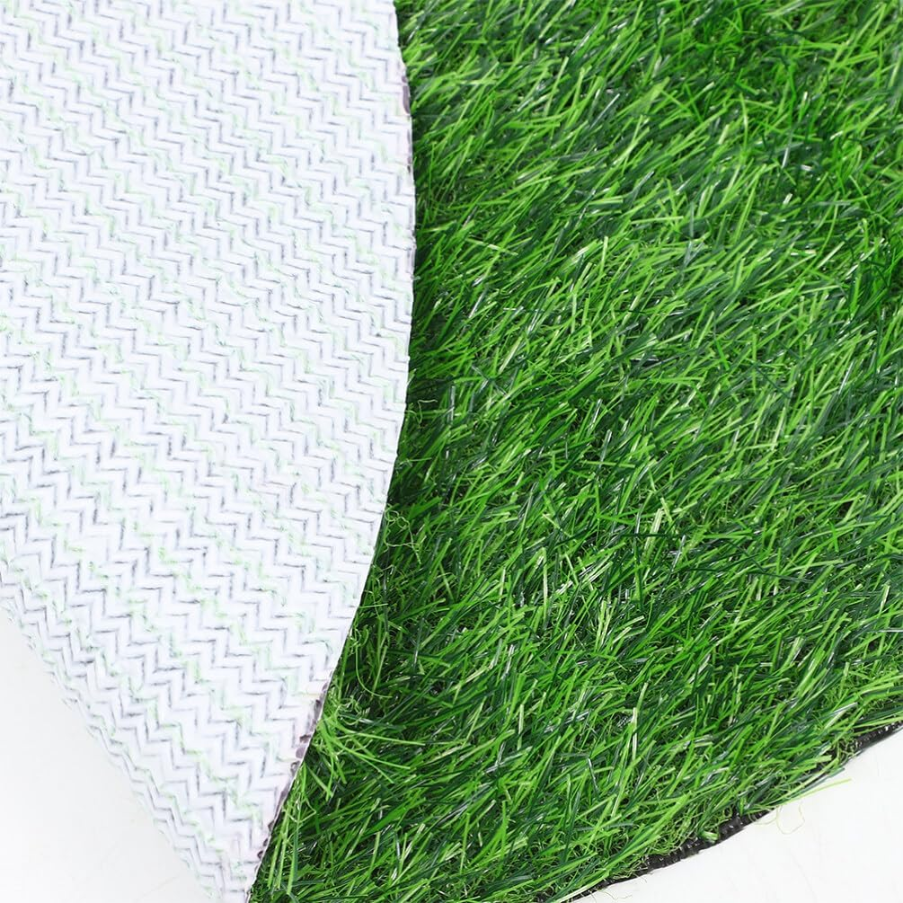 PRETYZOOM round Artificial Grass Turf Outdoor Indoor Area Rug Circular Carpet Realistic Synthetic Grass Runner Soft Grass Mat for Pet Dog Lawn Garden 31 Inch image number 6
