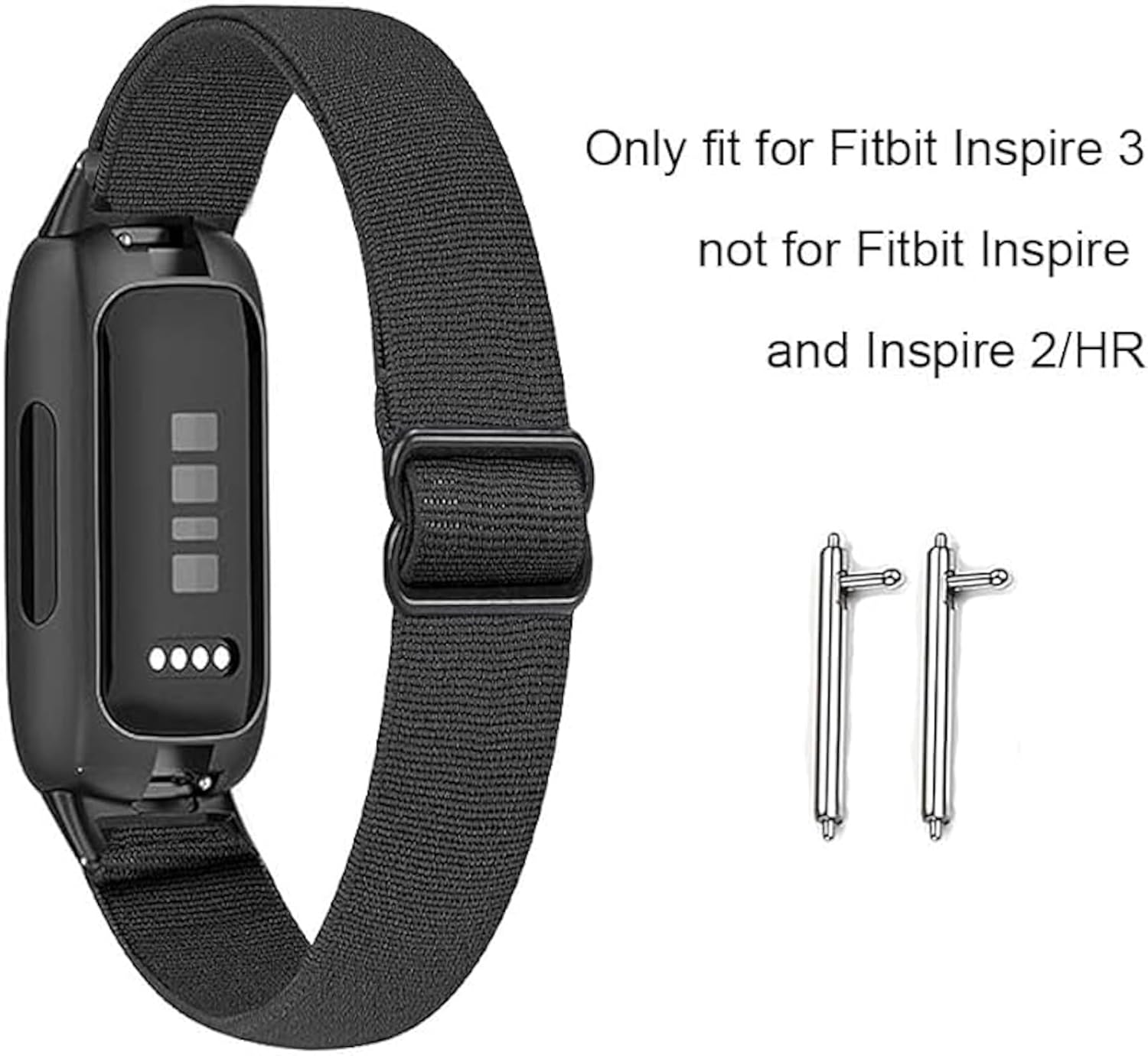 NEO+ Elastic Replacement Wristband Compatible with Fitbit Inspire 3/2 No Tracker - Pink image number 5