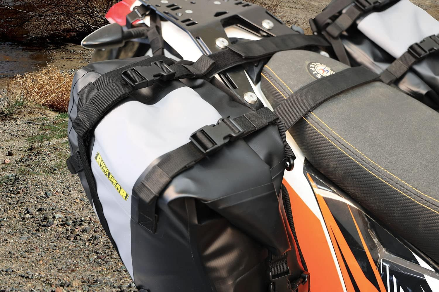 Nelson-Rigg Waterproof Rackless Hurricane Dual Sport Saddlebags. Lightweight, Soft Sided, Fits Most Dual Sport/Enduro KTM Honda Yamaha & Suzuki Models. 14L per Side image number 3