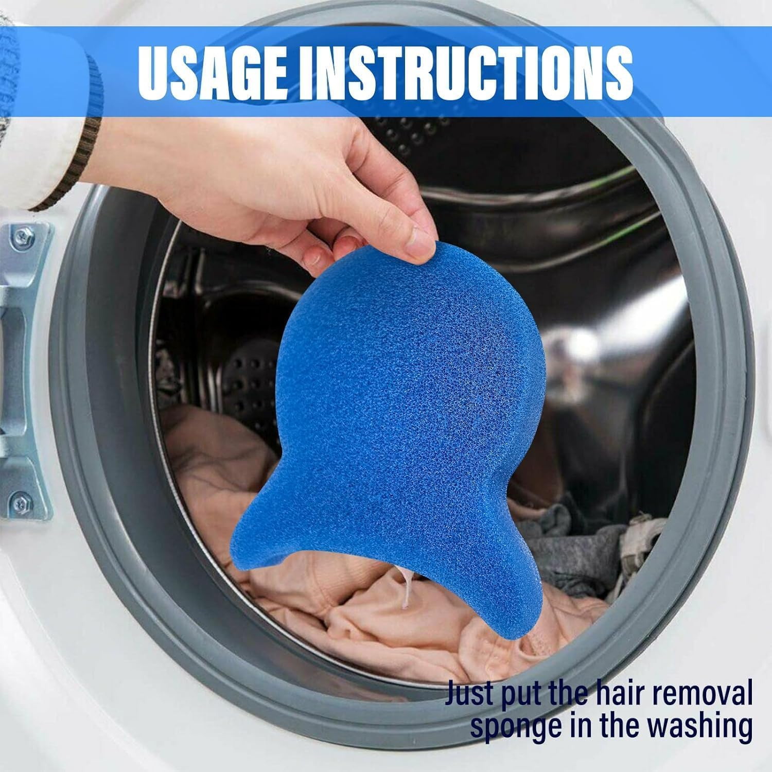 Washing Machine Pet Hair Remover-8 Pcs,Reusable Laundry Pet Hair Catcher Lint Balls Remover, Cat & Dog Hair Remover, Clothing & Household Cleaning,Washing Dryer Balls for Clothing (Deep Blue)