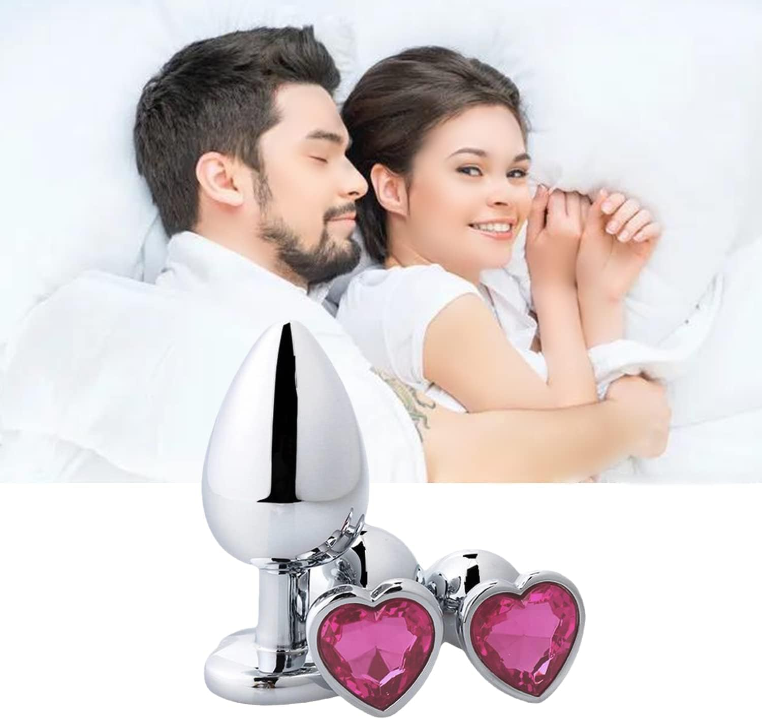3Pcs Anal Plug Training Set, Male and Female Sex Toys, Suitable for Beginners to Advanced Anal Games, Ideal Sex Toys for Couples, Anal Plug in the Backyard, Alternative Flirting Toy Combination Set, Handheld for Women and Men, Rose