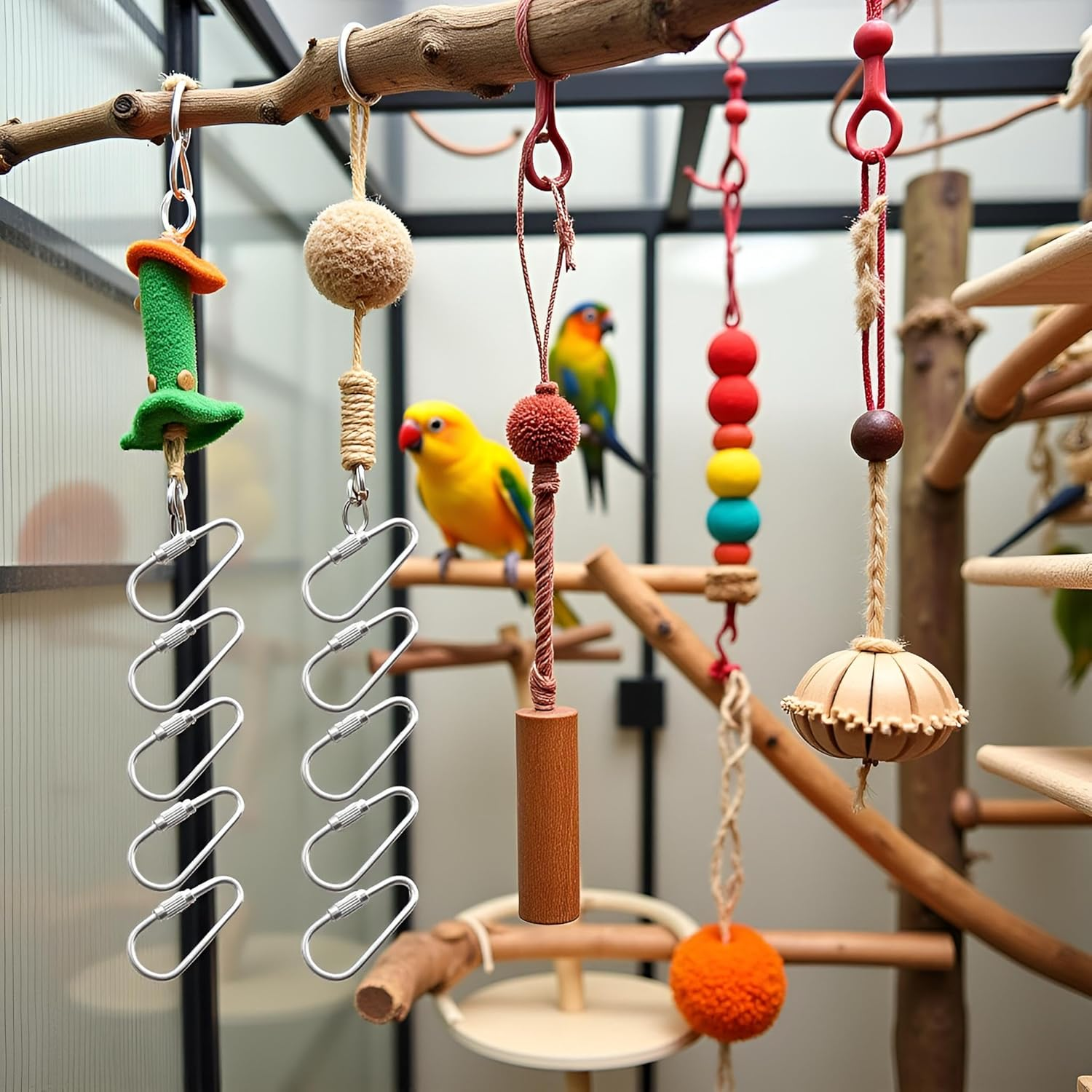 10Pcs Silver Stainless Steel Heavy Duty Metal Hooks,Suitable Parrot Hook for Most Bird Animal Hanging Parrot Toy Hooks,Metal Parts DIY Bulk Small in Size,Birds Toys Attachment,Pet Supplies image number 4