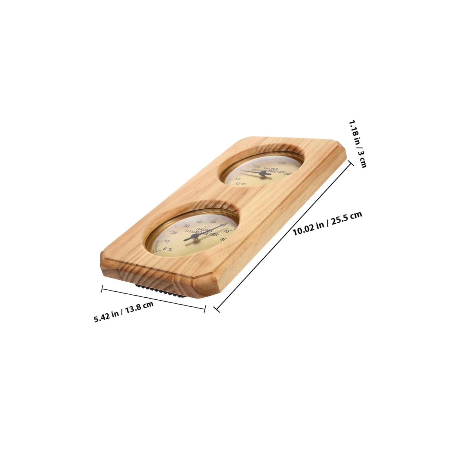 Kisangel Wooden Thermometer and Hygrometer for Home Sauna Temperature Humidity Gauge Accurate Indoor Outdoor Weather Monitor image number 2