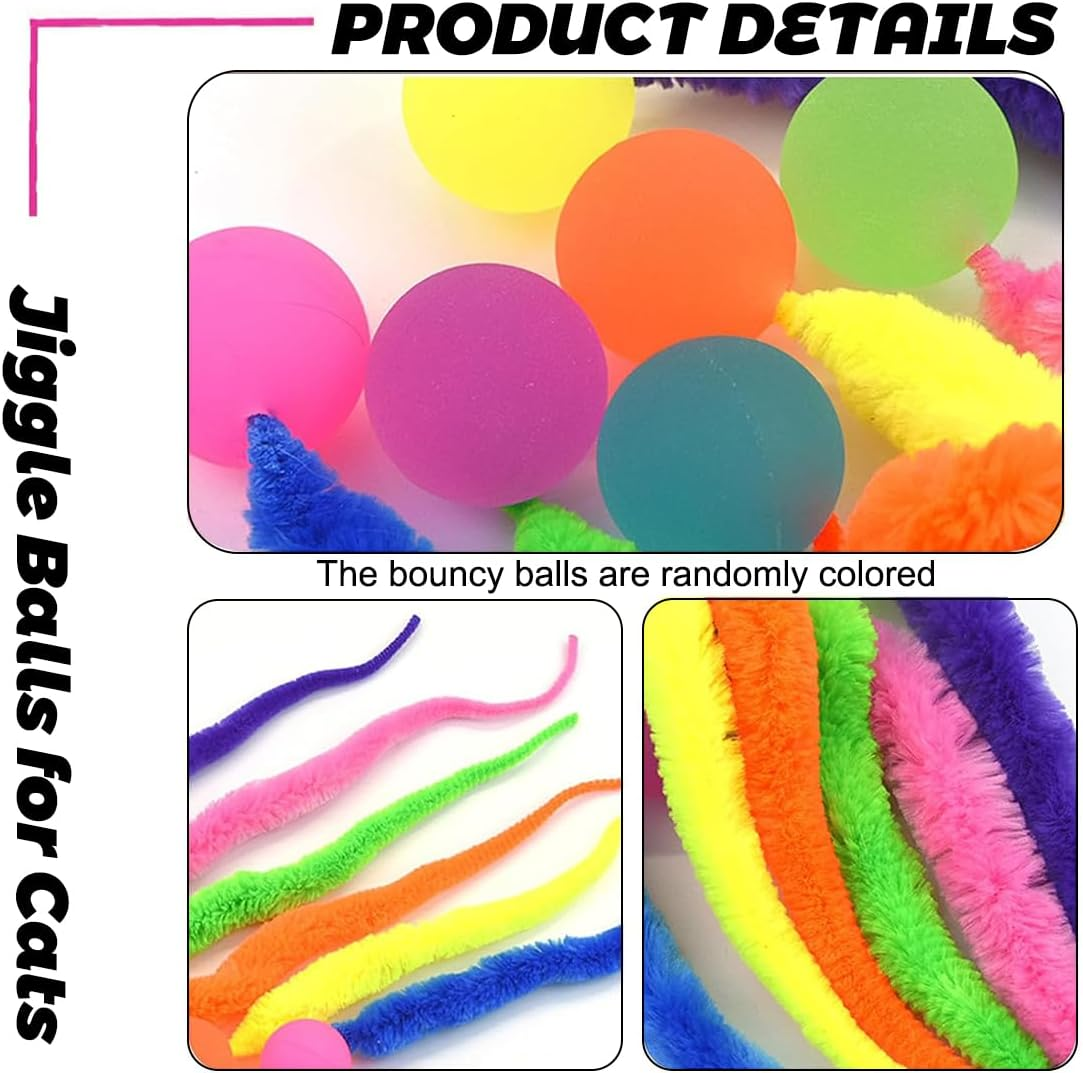 Pack of 5 Wobble Balls for Cats, Interactive Toy for Cats, Wiggly Ball, Funny Cat Toy, Cat Ball, Wiggly Balls, Cat Balls, Bouncy Balls, Cat Ball, Kitten Toy for Cats Everyone image number 2