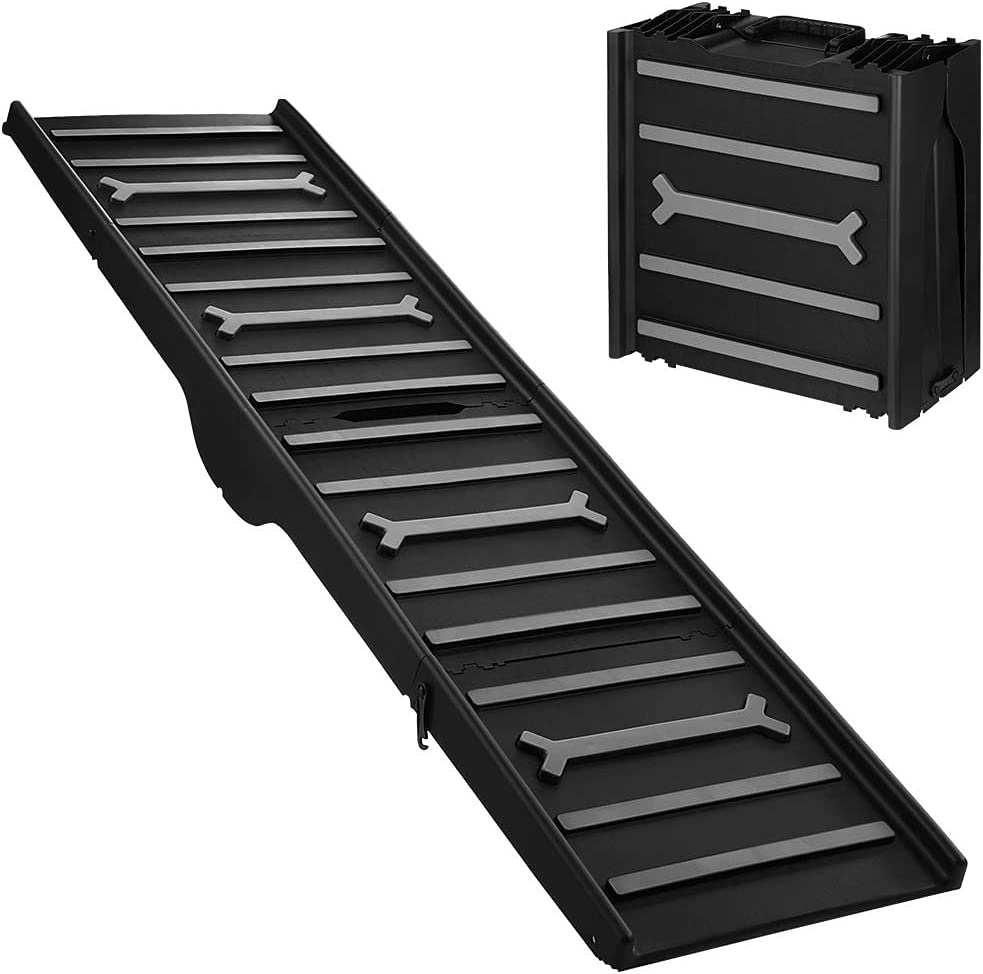 Foldable Dog Ramp for Car SUV Truck Pet Safety Stairs Steps Ladder Portable Non-Slip Travel image number 3