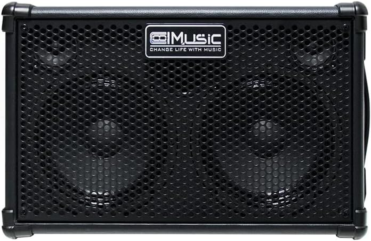 Coolmusic BP40D Rechargerable Acoustic Guitar Amplifier Electrical Guitar Amp-Keyboard Amplifier 80W W/Bluetooth with Reverb Chorus Delay Effect, 6 Inputs,3 Band EQ