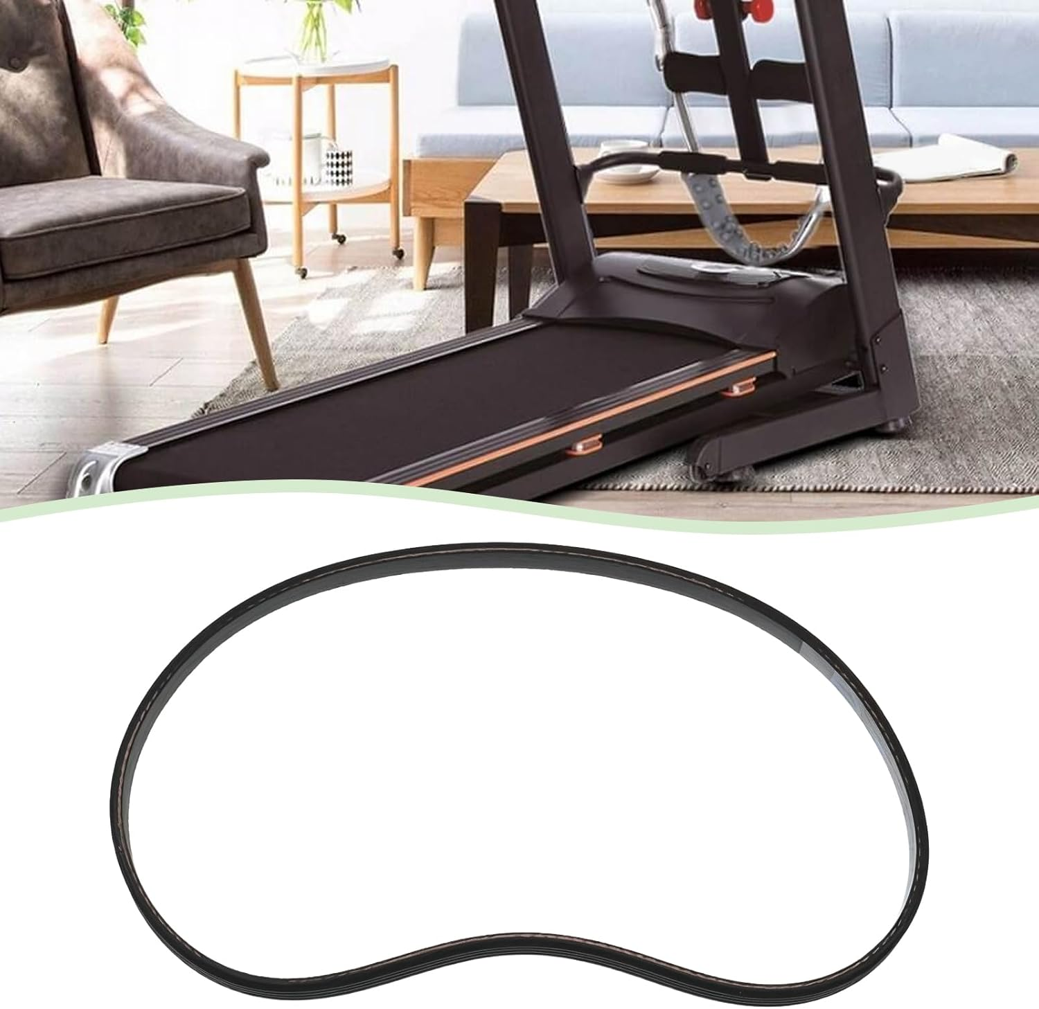 Briny River 2Pcs 4Ribs 4PJ470 Engine V-Belt 185J Ribbed Rubber Belt PJ470 for Treadmill Massager Lawn Mower Chainsaw Air Compressor 470Mm Black image number 6