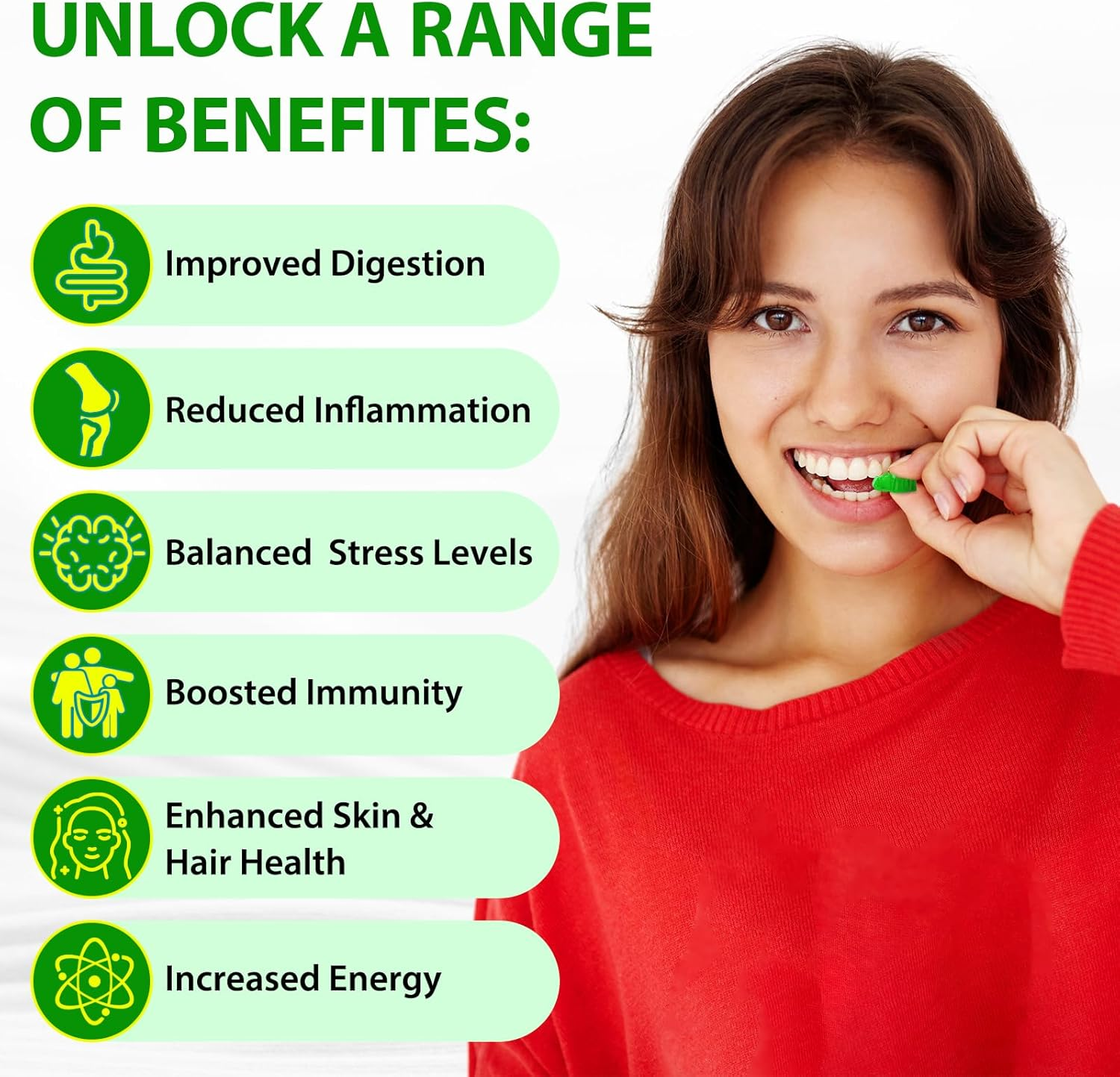 Sea Moss, Black Seed Oil, Ashwagandha, Ginger, Shilajit Gummies with Elderberry, Chlorophyll, Turmeric, Bladderwrack 17590Mg Advanced Strength Formula - All in 1 Formula - 60 Gummies image number 6