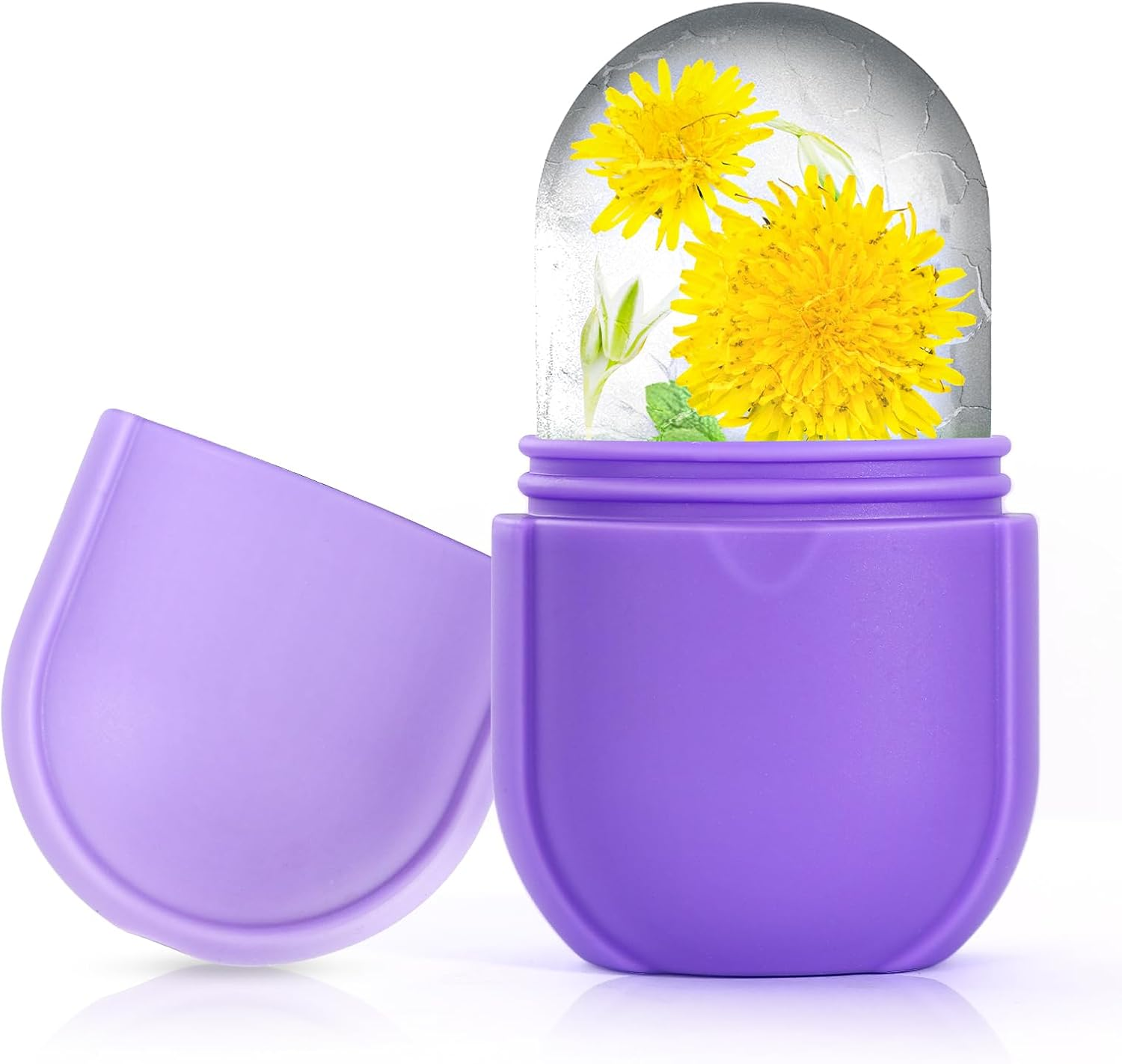 Ice Roller for Face and Eye - Facial Beauty Skin Care Tool, Gua Sha Massage, Silicone Ice Mold (Blue)